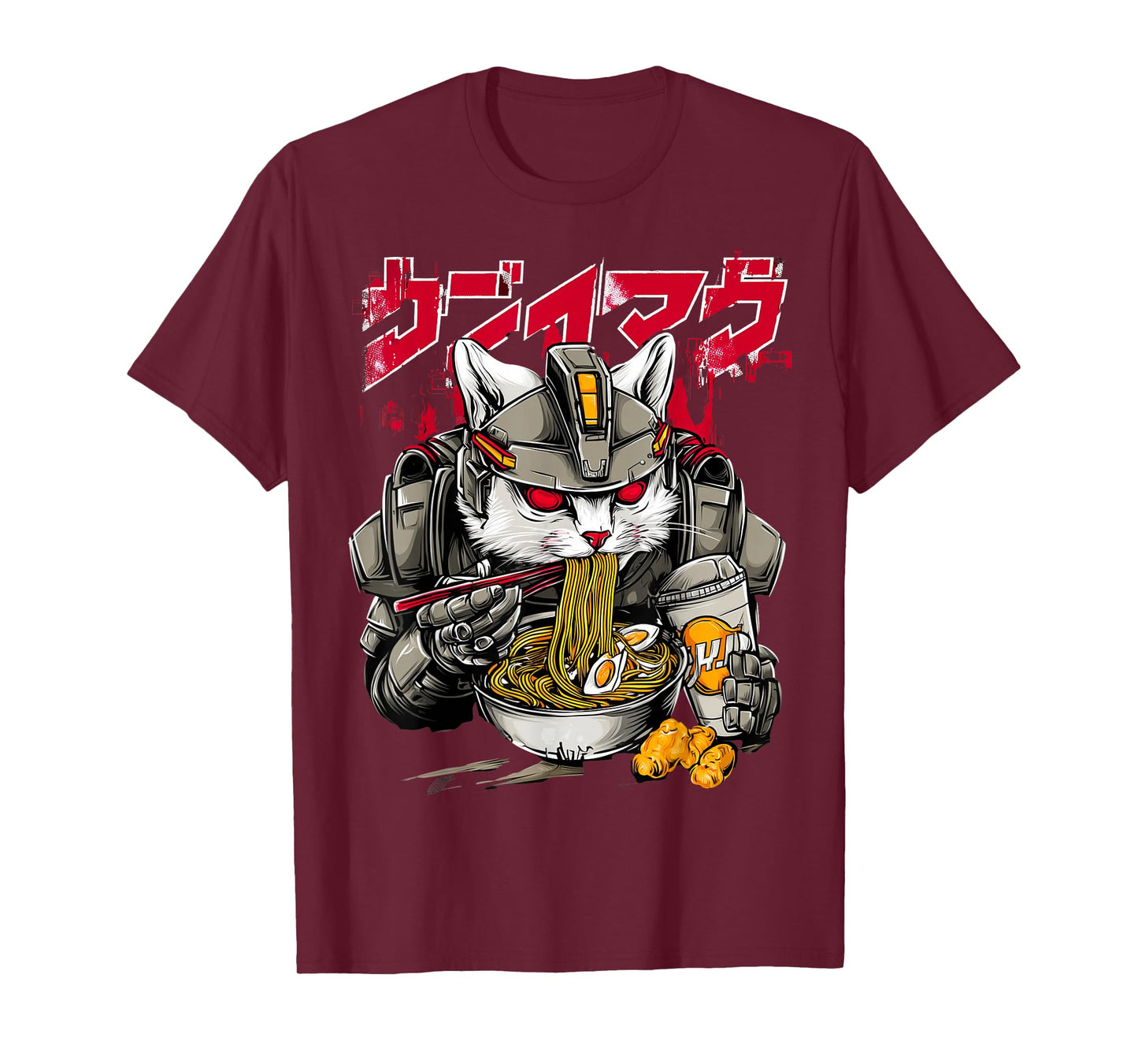 Cyberpunk Cat Japan Streetwear Y2K Anime Manga T-Shirt