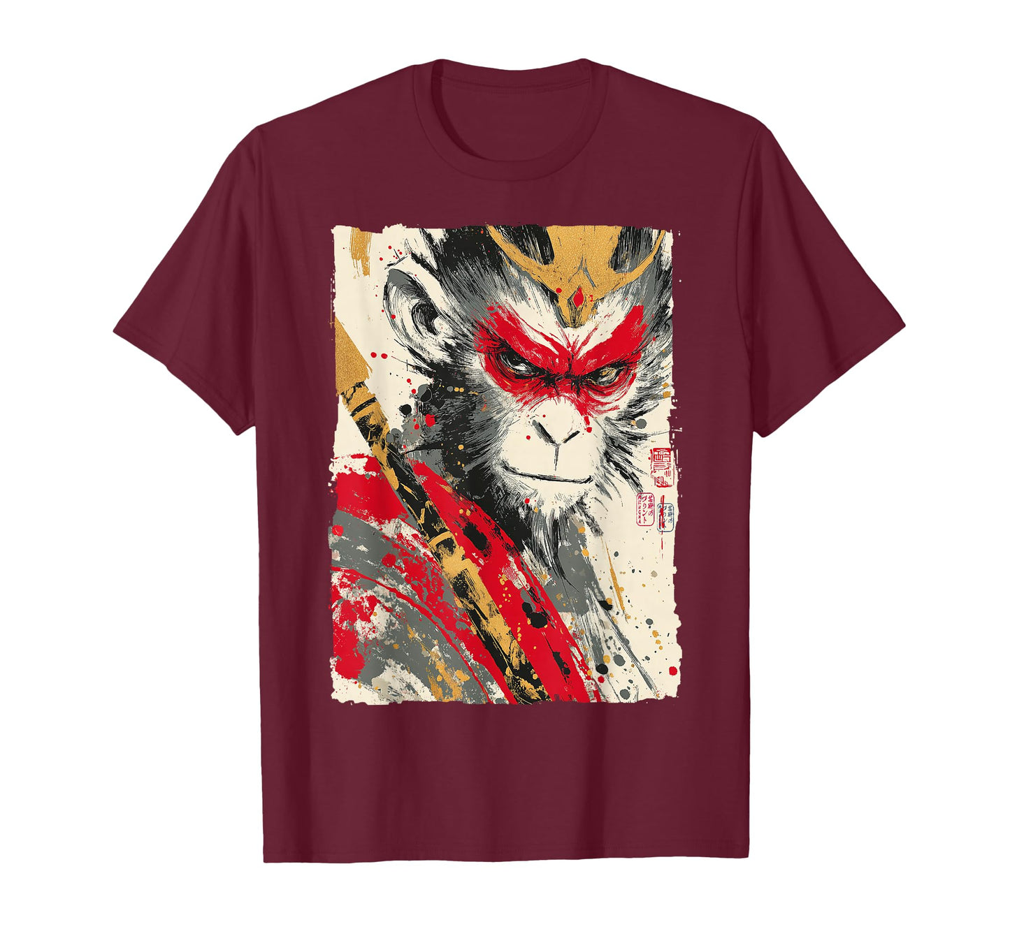 Sun Wukong Monkey King Fierce Modern Japanese Art Gift T-Shirt