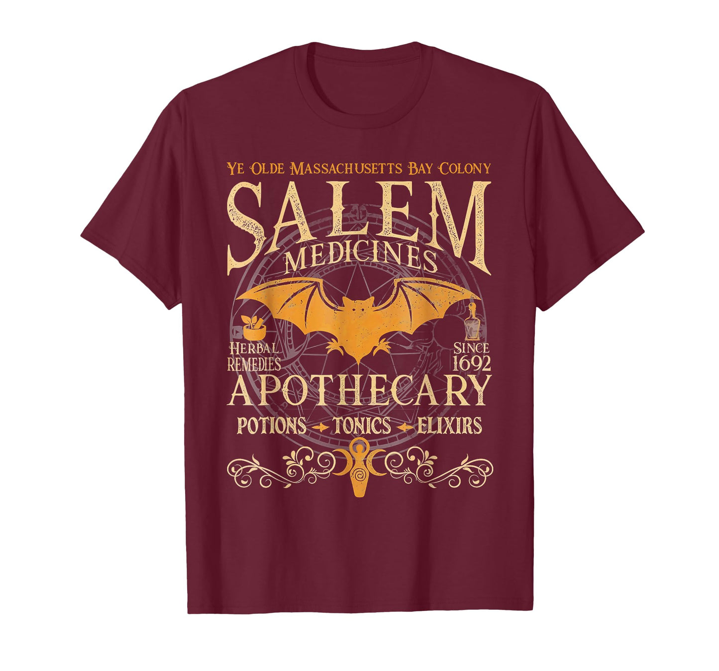 Salem Medicines Apothecary Witch Spooky Season Halloween T-Shirt