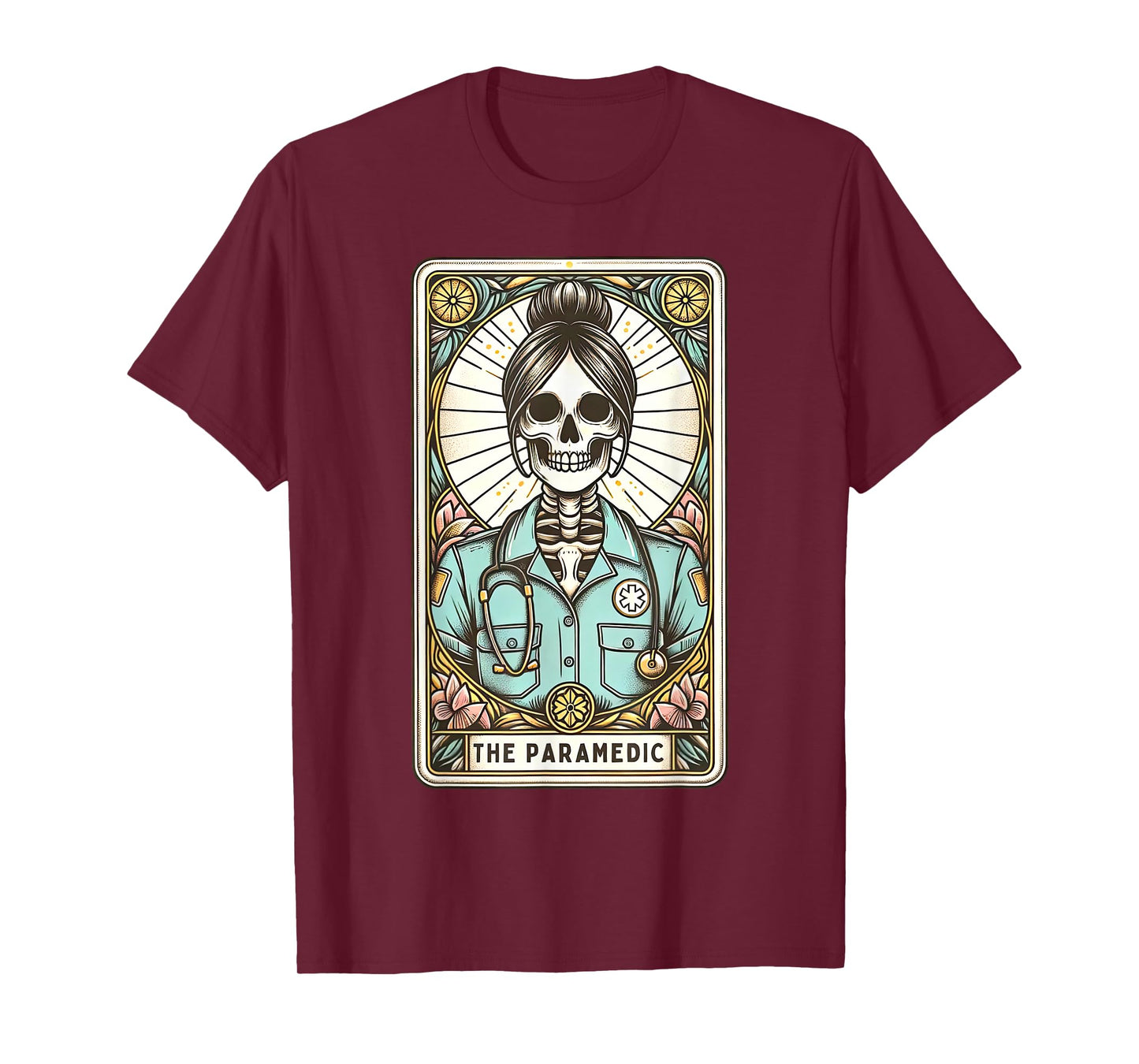 Skeleton Paramedic Tarot Card Emergency EMS EMT ER Nurse T-Shirt