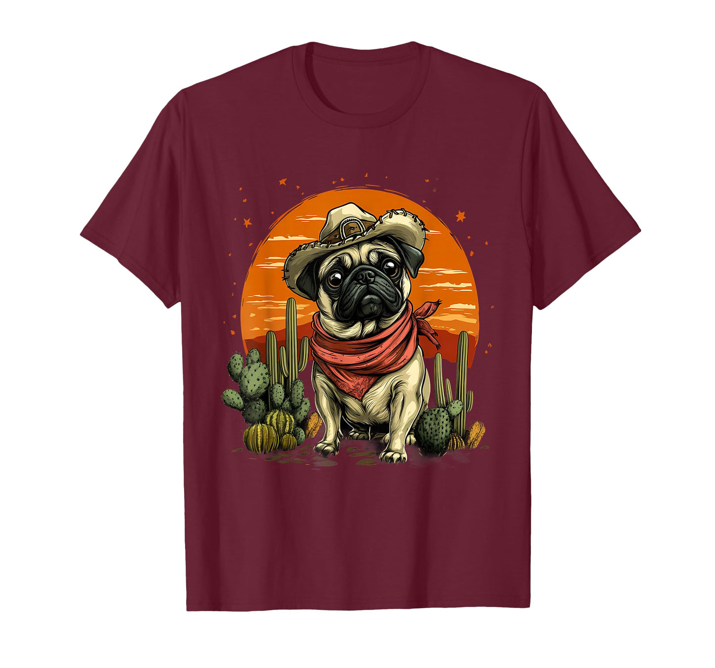 Cute Pug Owner Pug Lover Colorful Portrait Dog Pug T-Shirt