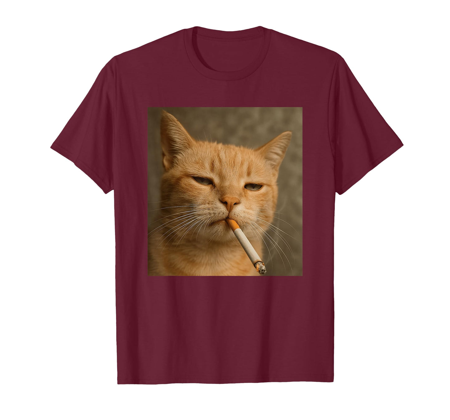 Funny Cat Meme Cat Smoking Cigarette Cat Lovers T-Shirt for Men Women