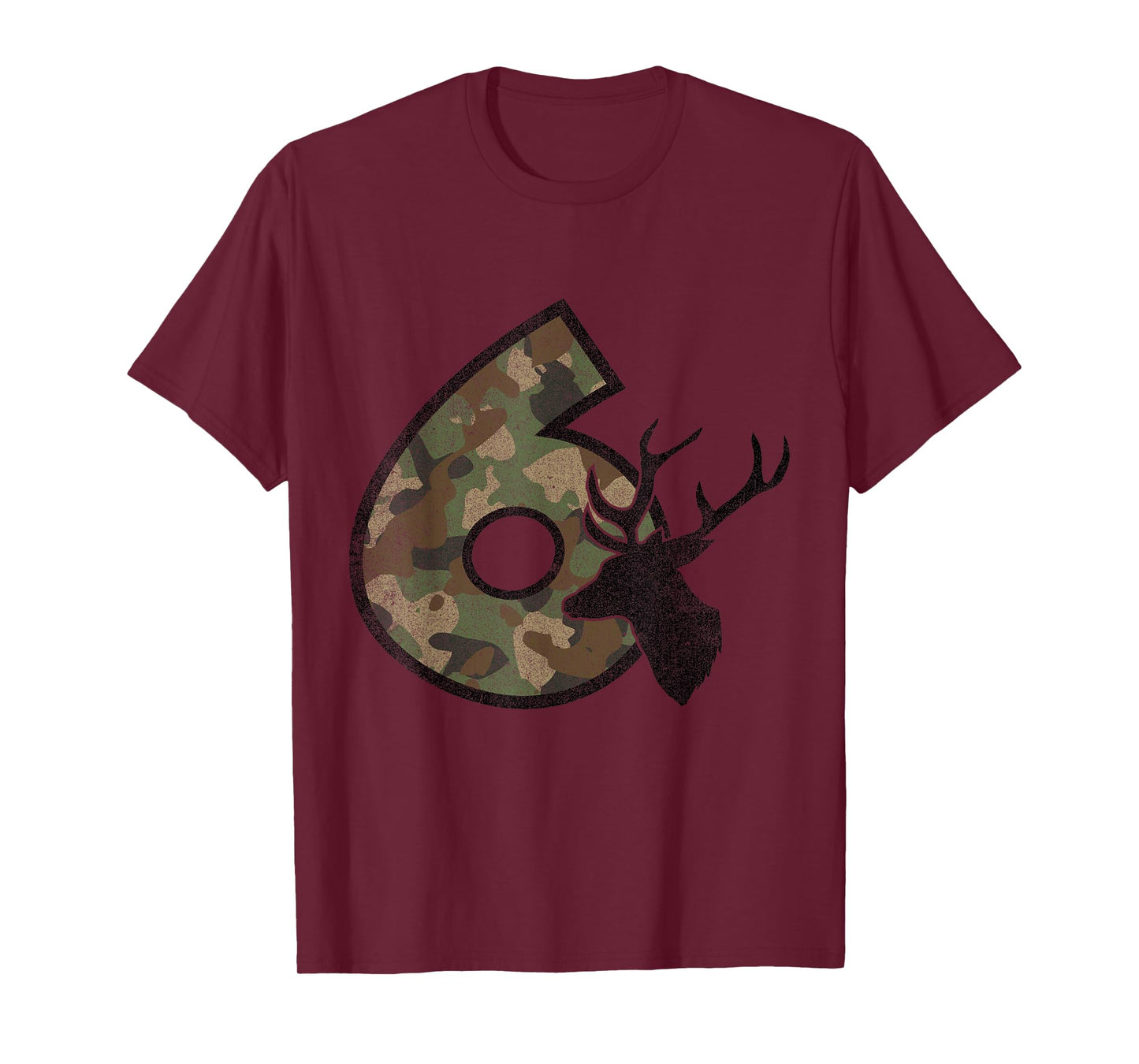 Country Boys Camo 6 Six Sixth Year Old Birthday Deer Hunter T-Shirt