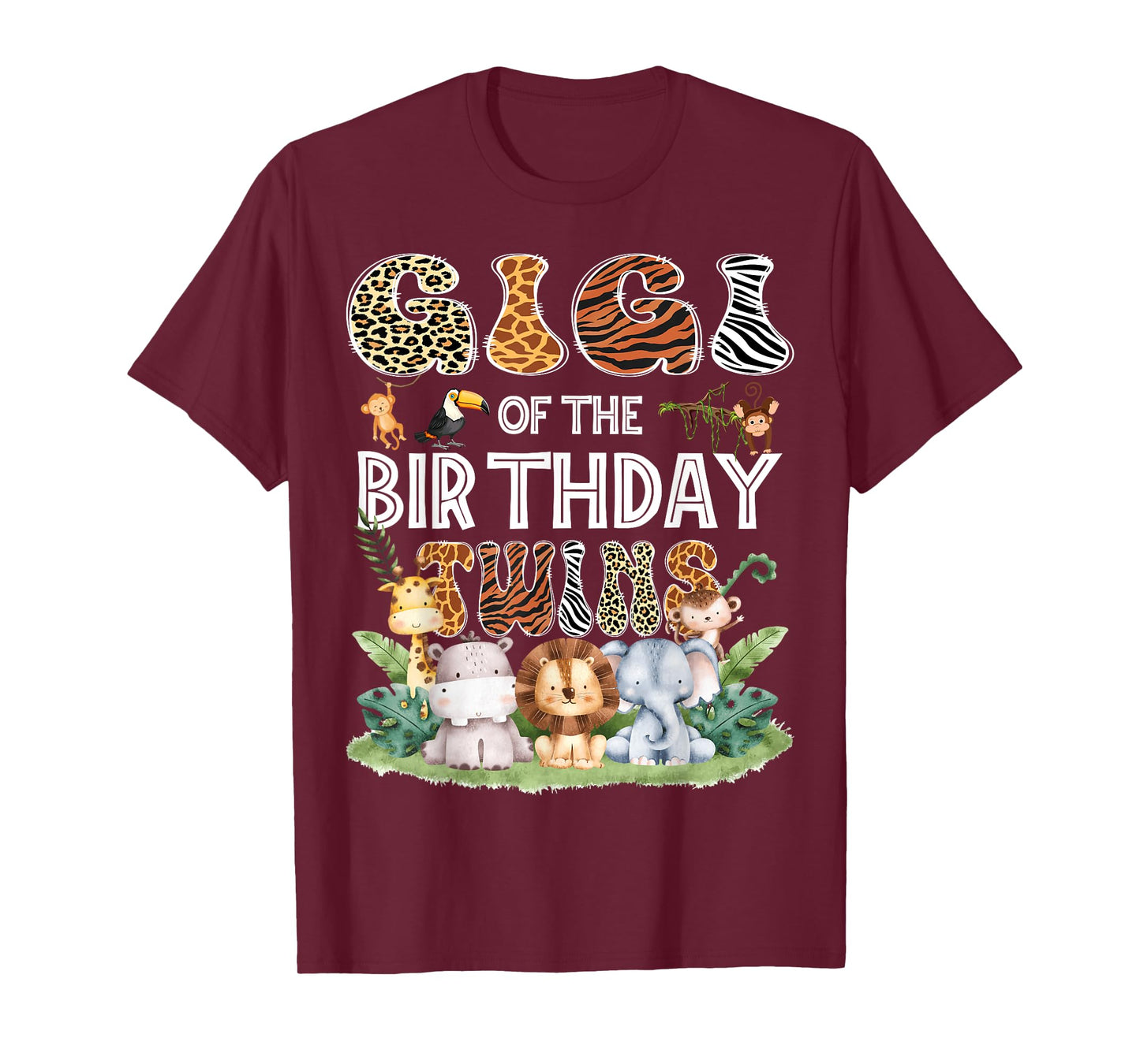 Gigi Of The Birthday Twins Safari Jungle Animals T-Shirt