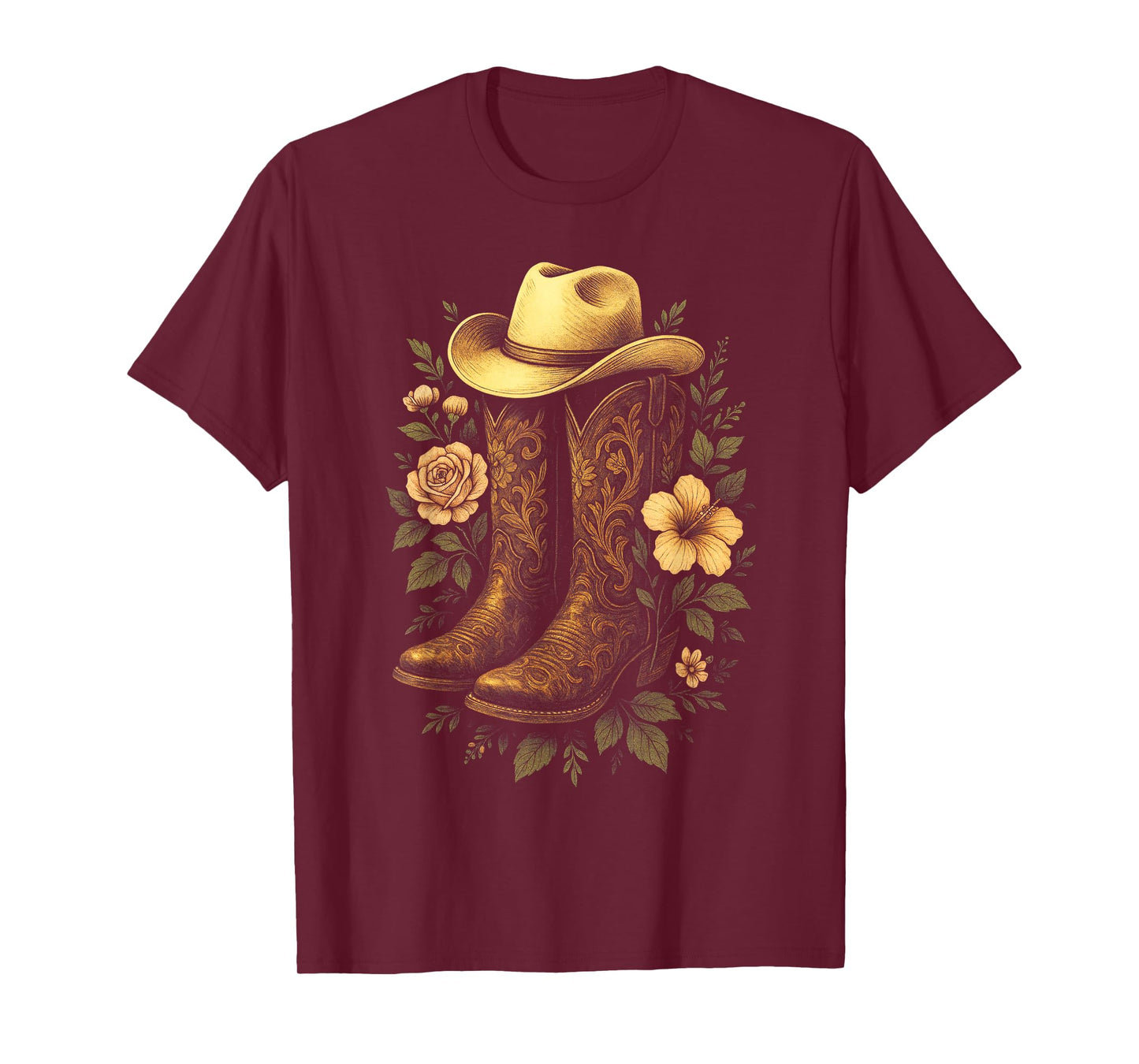 Cowboy Boots Western Rodeo Country Vintage T-Shirt