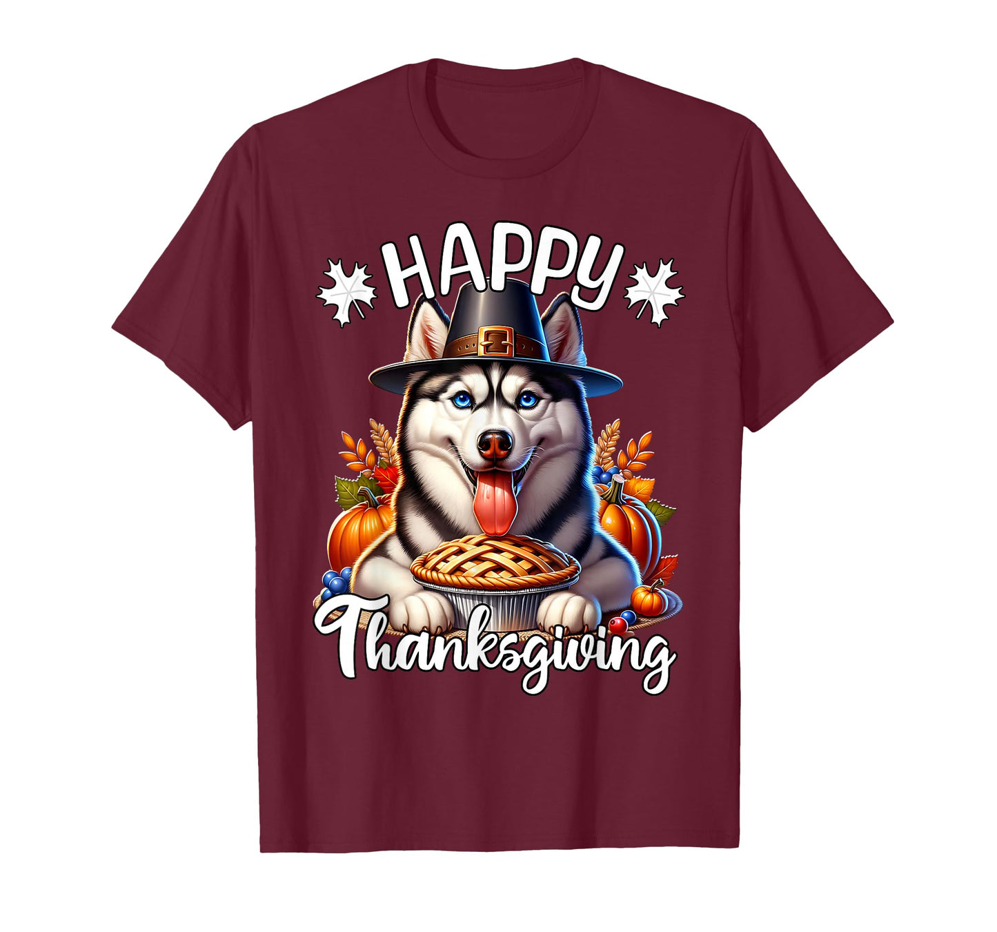 Husky Happy Thanksgiving Husky T-Shirt