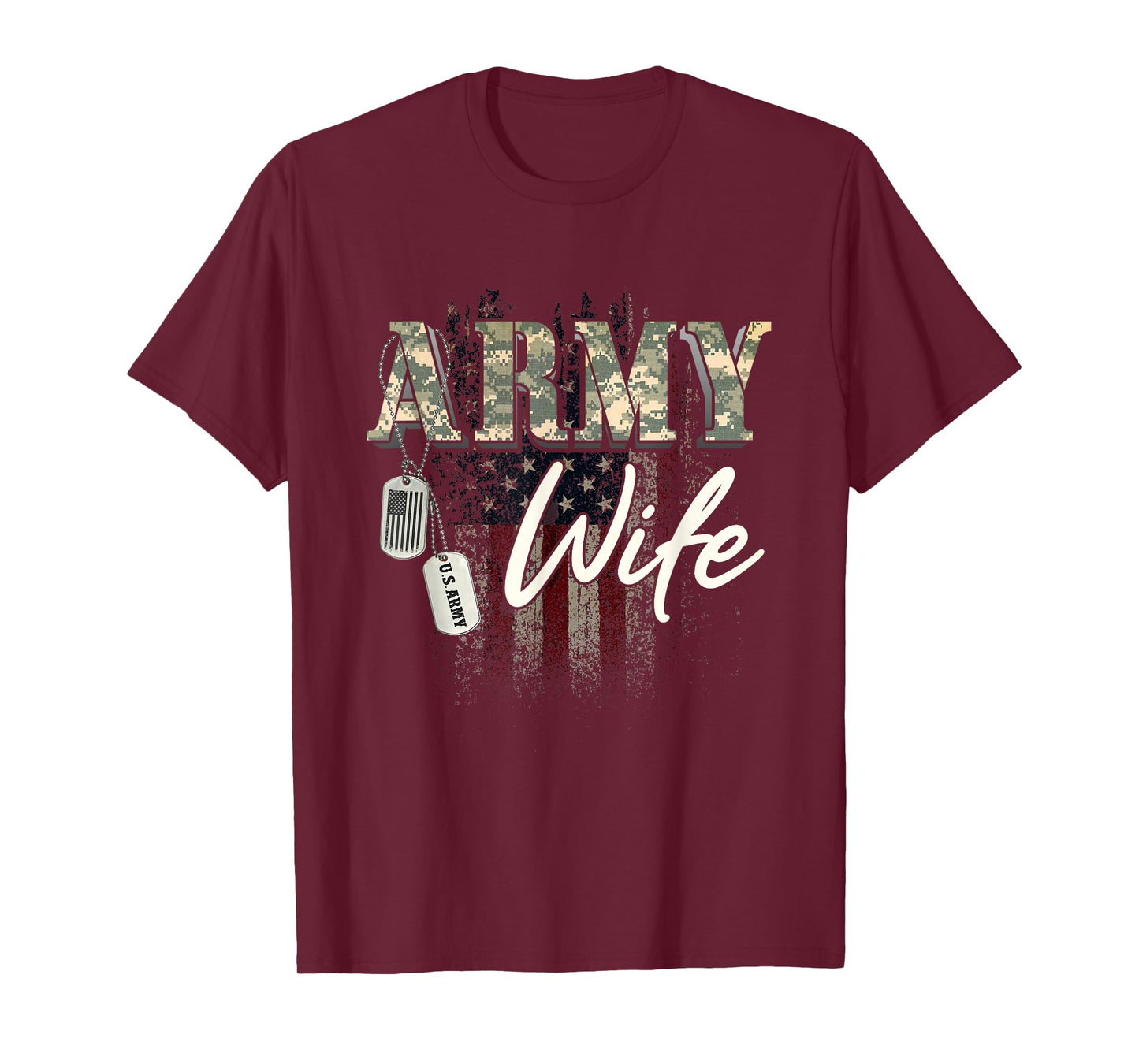 Proud Army Wife American Veteran Military Gift T-Shirt