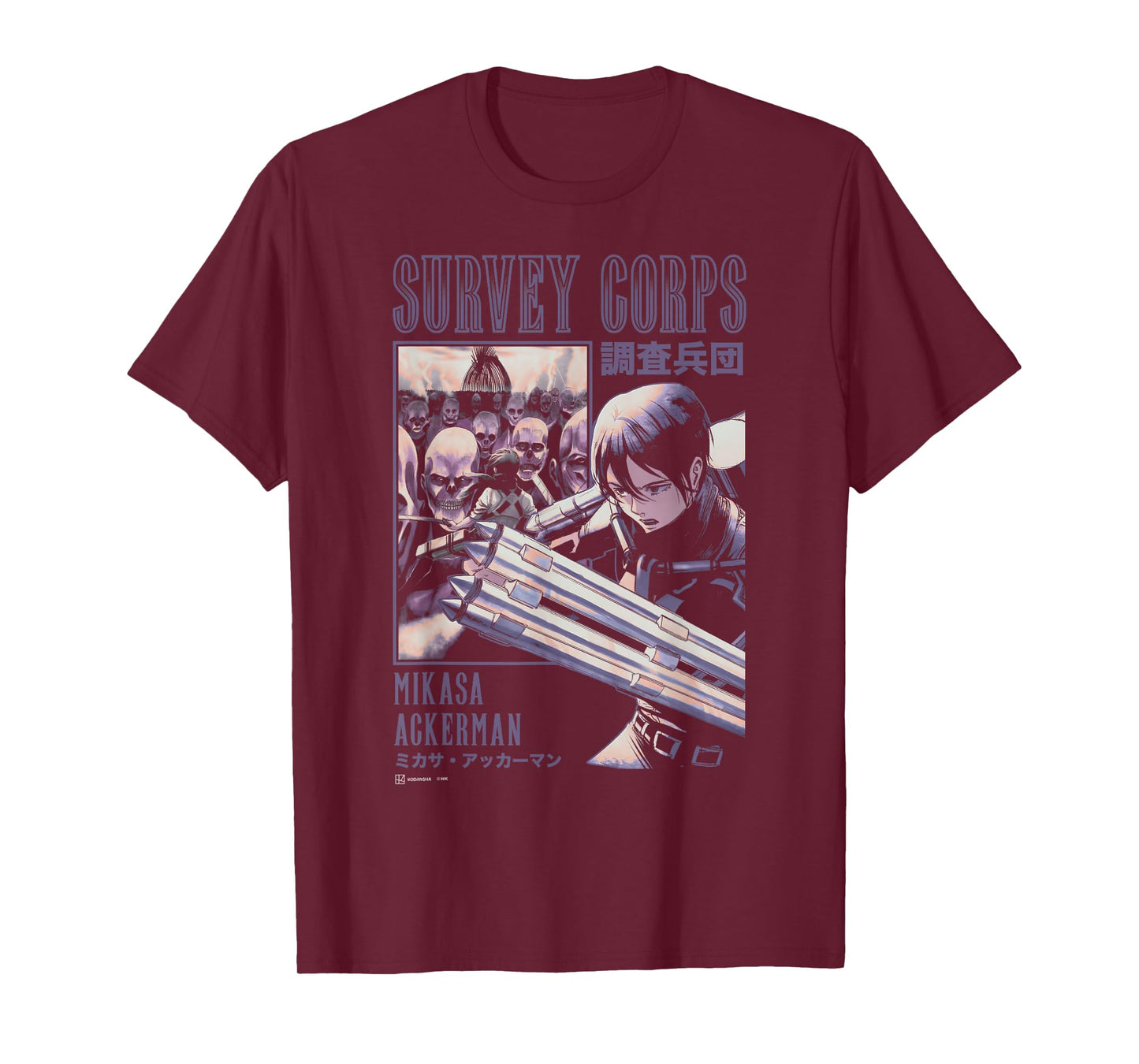Attack on Titan Mikasa Ackerman Survey Corps Epic Poster T-Shirt