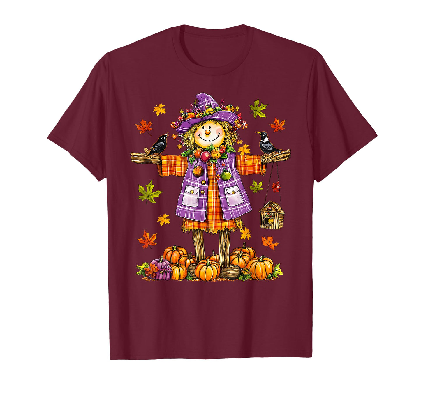 Scarecrow Autumn Fall Season Pumpkin Thanksgiving Halloween T-Shirt