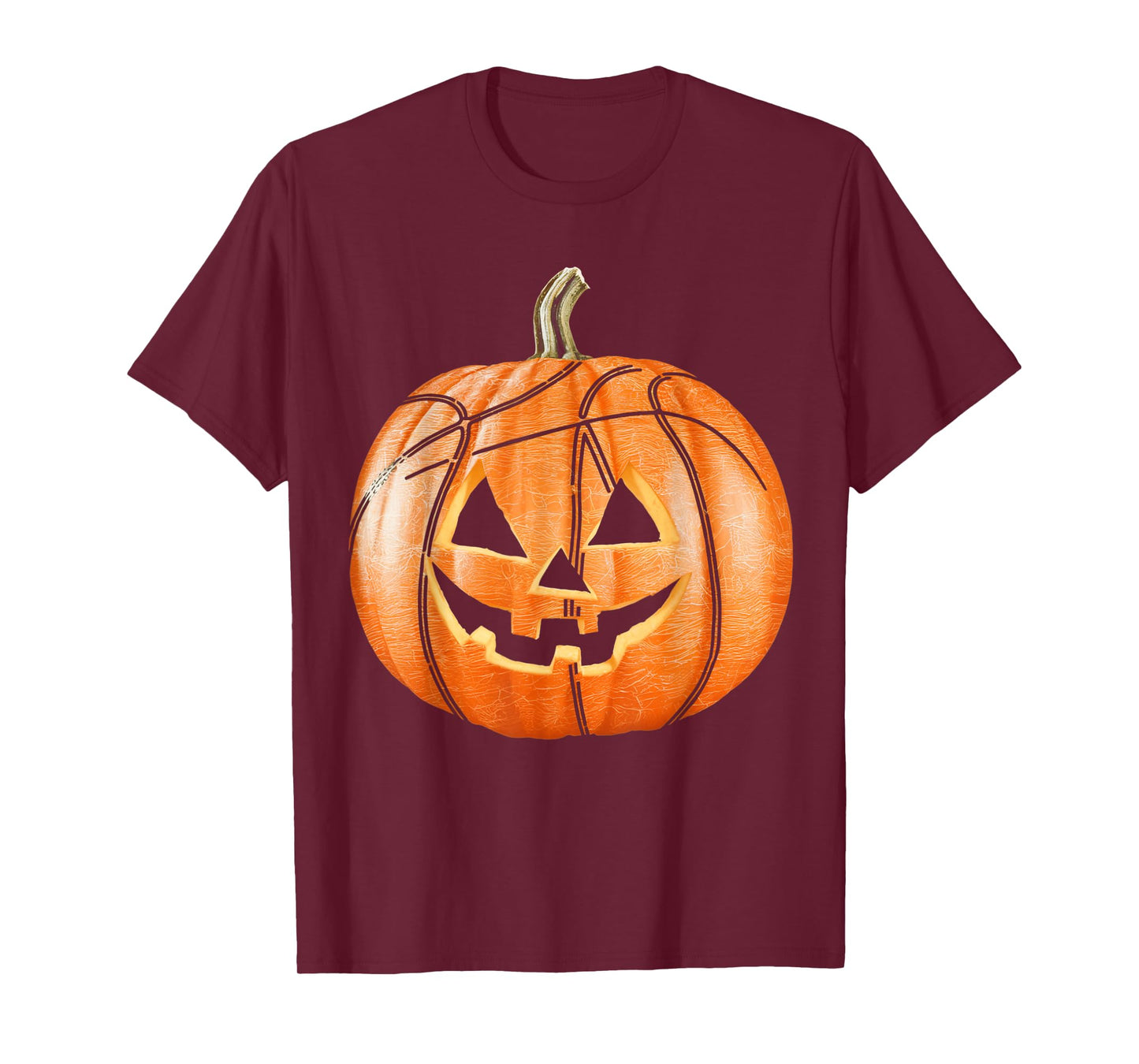 Funny Spooky Pumpkin Basketball Player Women Men Halloween T-Shirt