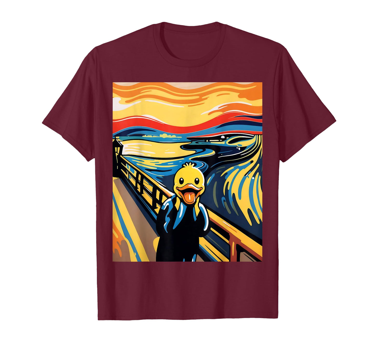 Funny Rubber Duck The Scream Ducky Lovers Men Women Kids T-Shirt