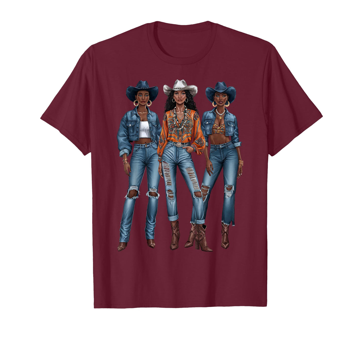 Black Cowgirl Vibes Melanin Black History Texas T-Shirt