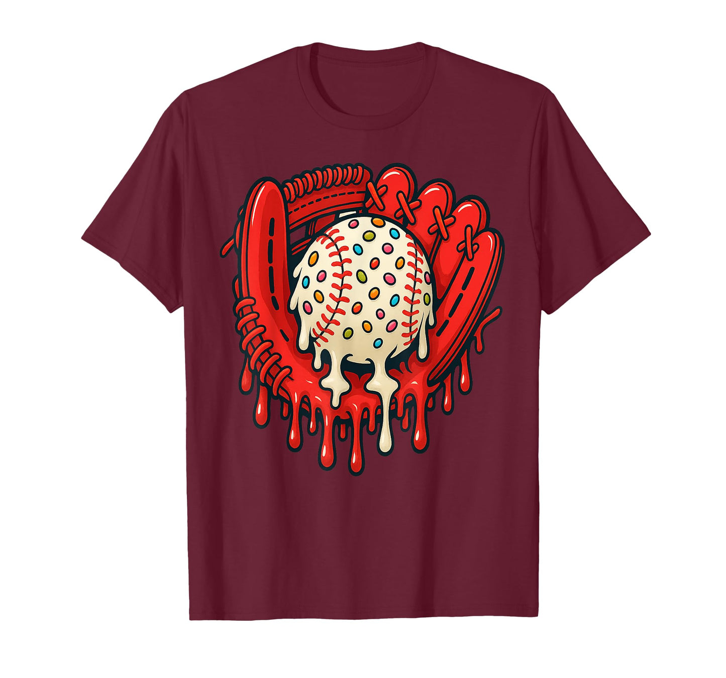Baseball Drip Team for Boys Ice Cream Cool T-Shirt