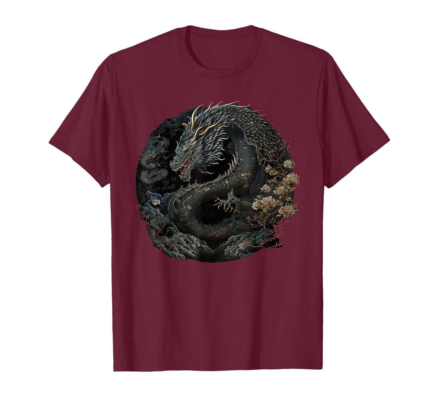 Japanese Art Dragon Japan Chinese Asian Graphic Print T-Shirt