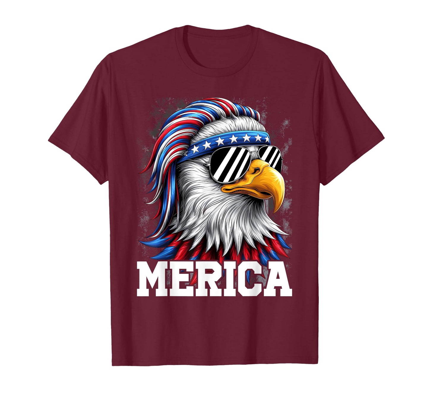 Merica Toddler Eagle Funny Patriotic Eagle USA Flag Kids T-Shirt