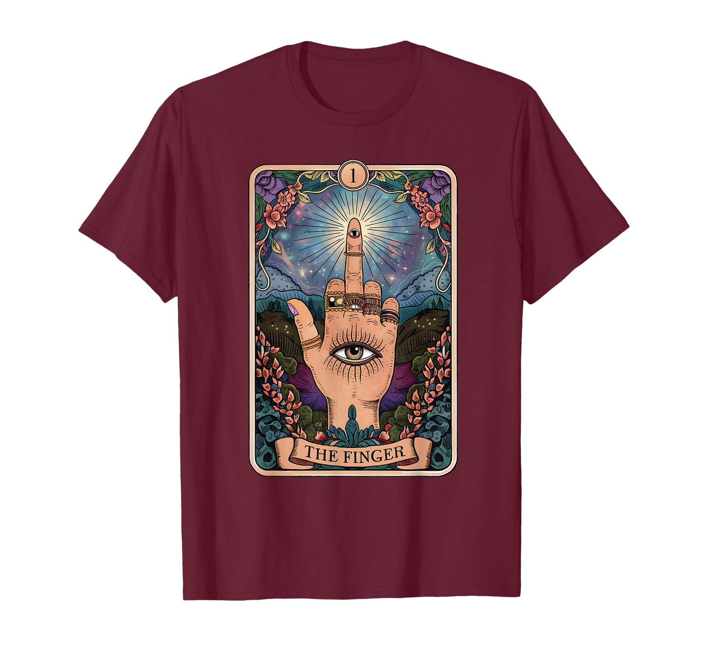 The Finger Funny Tarot Card Sassy Witchy Sarcastic Humor T-Shirt