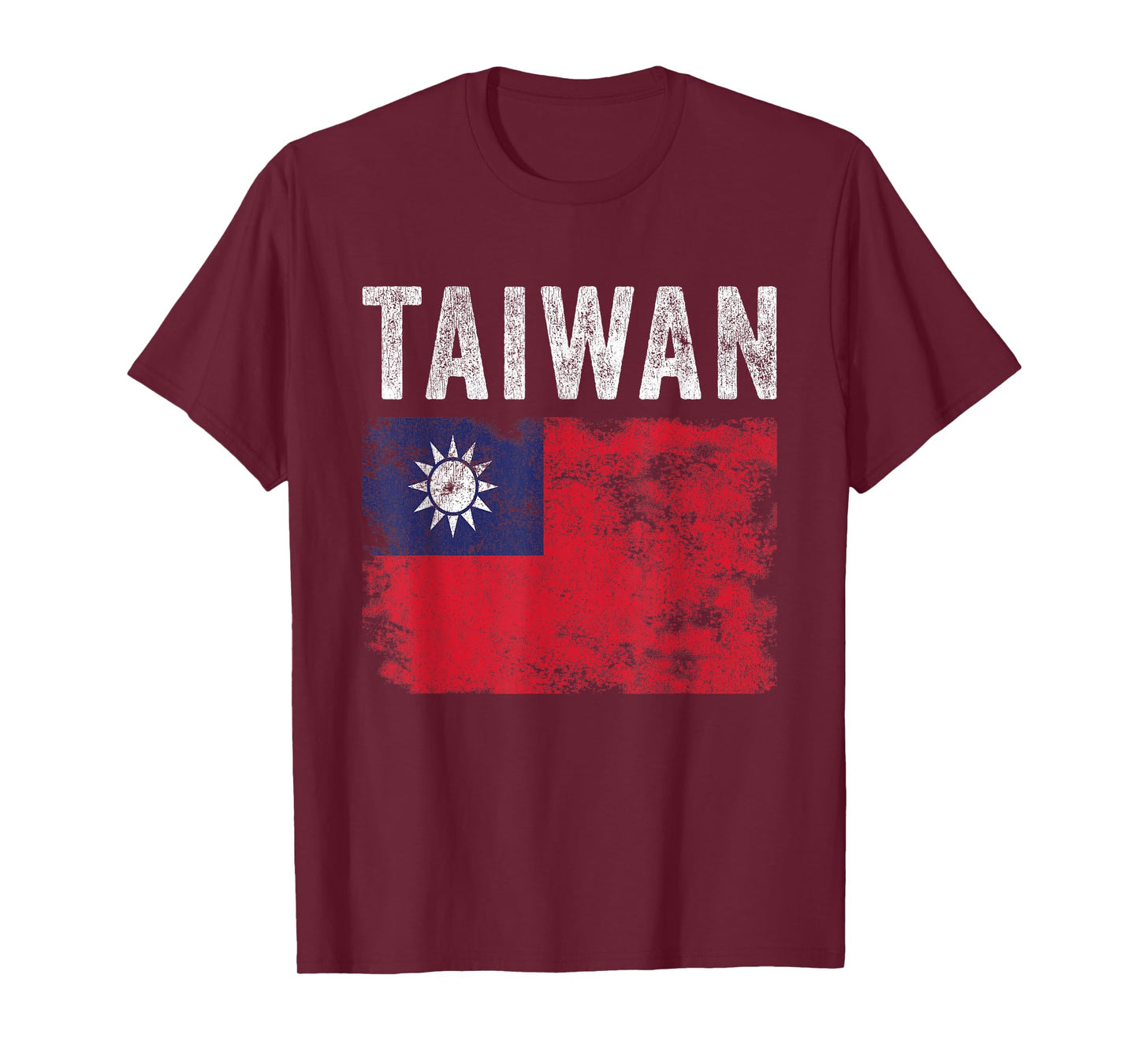 Taiwan Flag Distressed - Men Women Kids - Taiwanese Flag T-Shirt