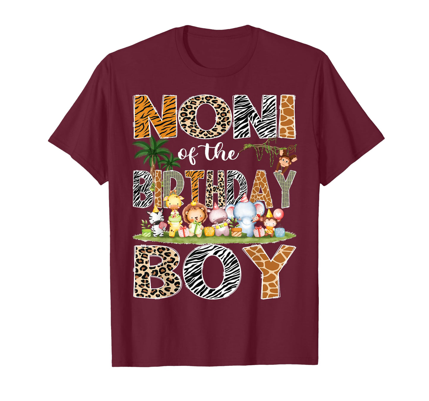 Noni Of The Birthday Boy Safari Jungle Animals Lover T-Shirt