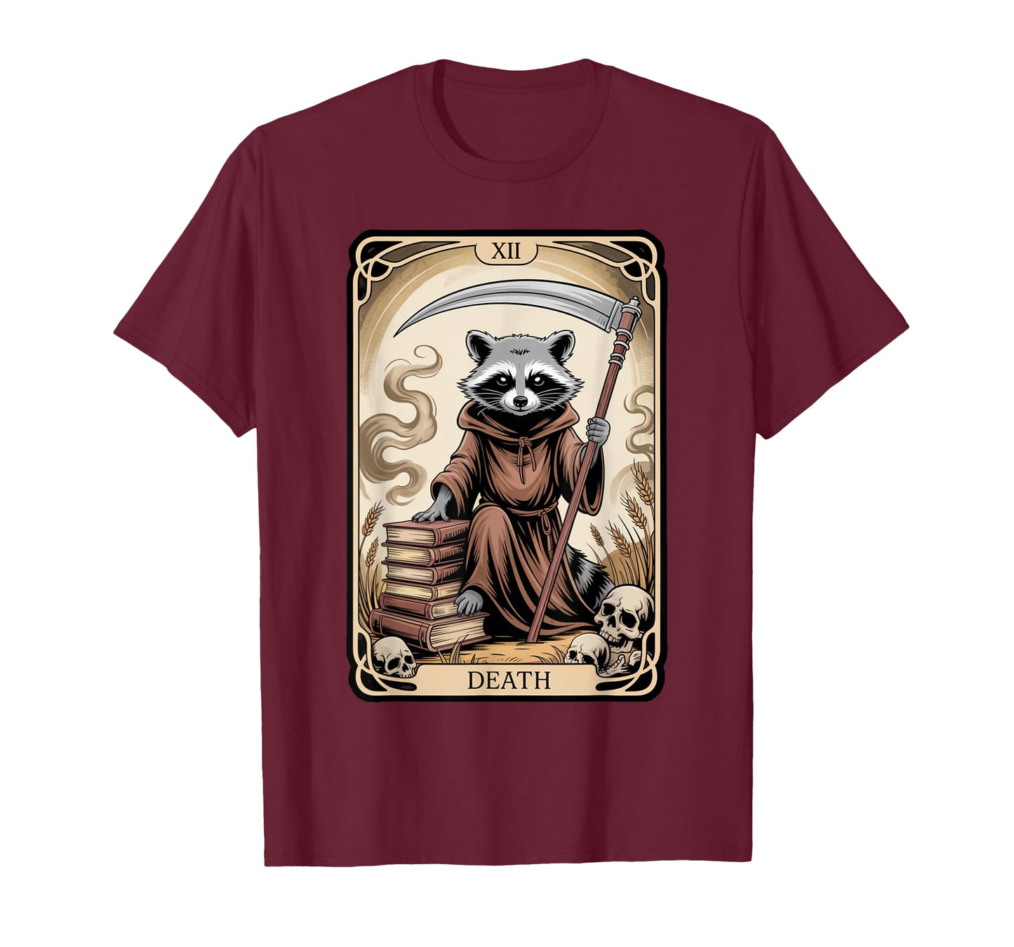 Raccoon Tarot Card Death Witchcraft Funny Raccoon T-Shirt
