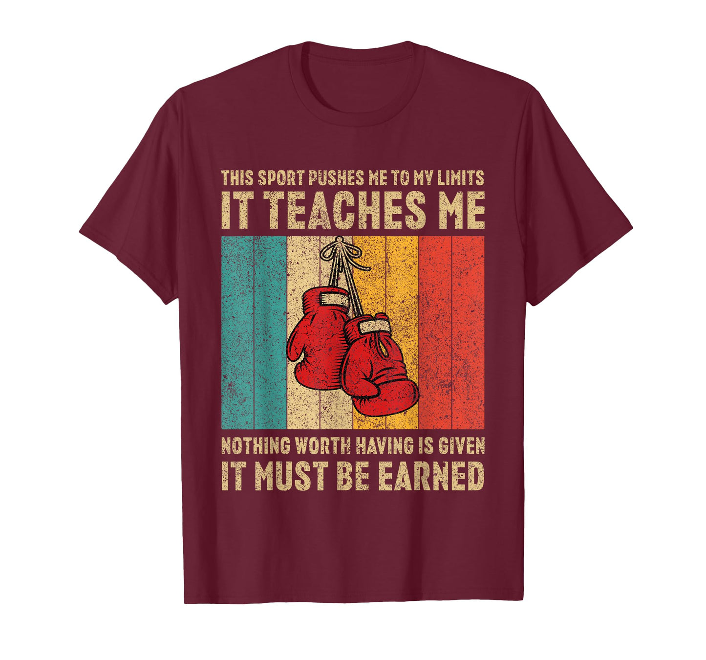 Never Underestimate A Grandpa With Boxing Gloves Boxing T-Shirt