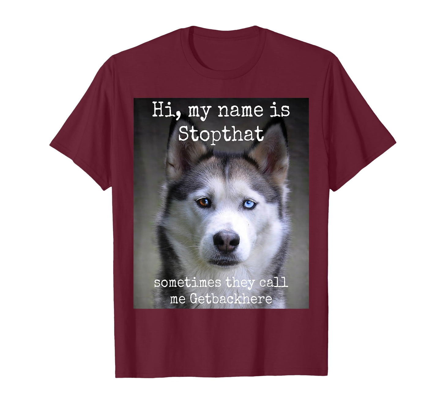 My Name is Stopthat Funny Hyper Siberian Husky Dog Owner T-Shirt Small