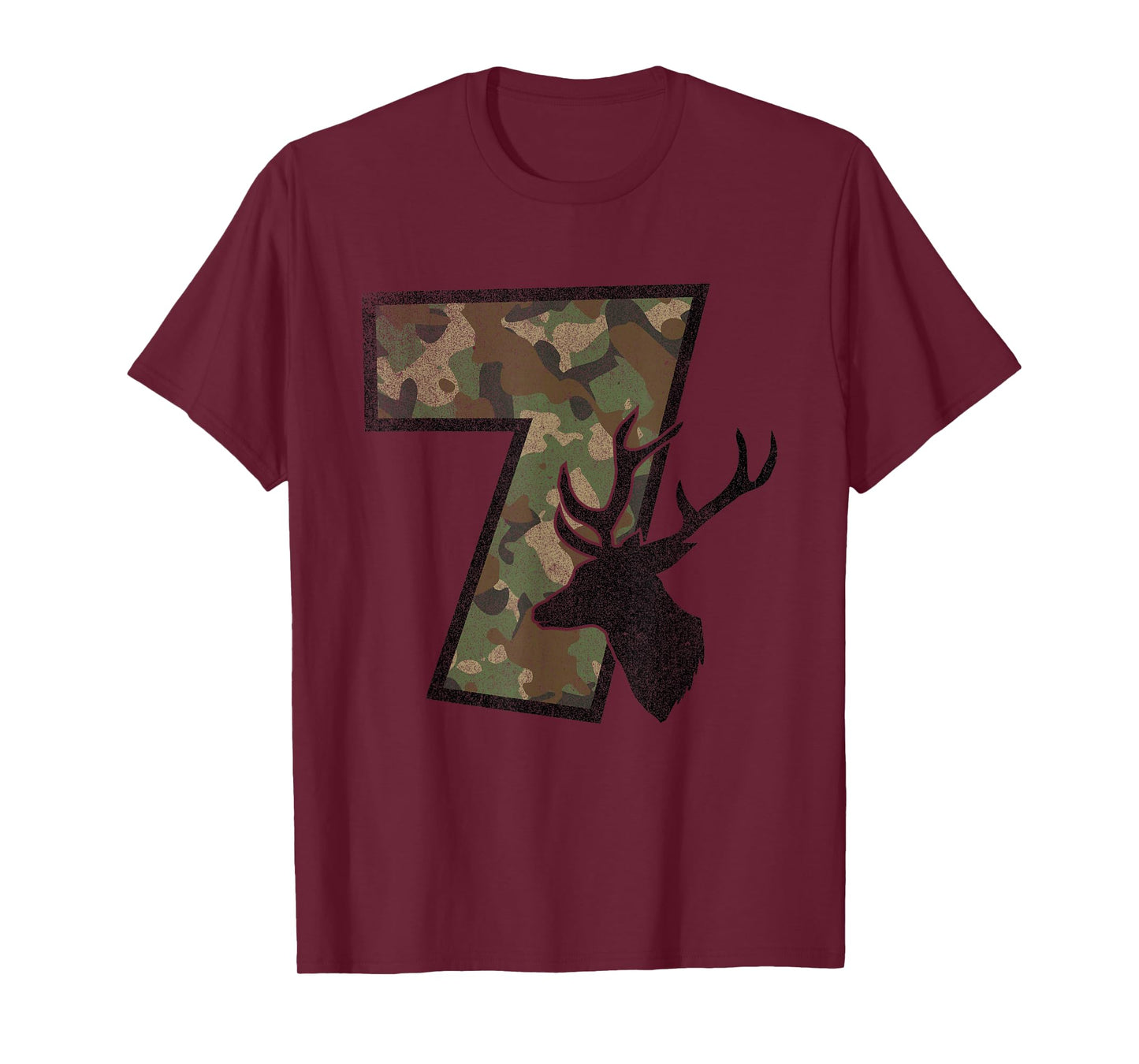 Country Boys Camo 7 Seven Year Old Birthday Deer Hunter Tee T-Shirt