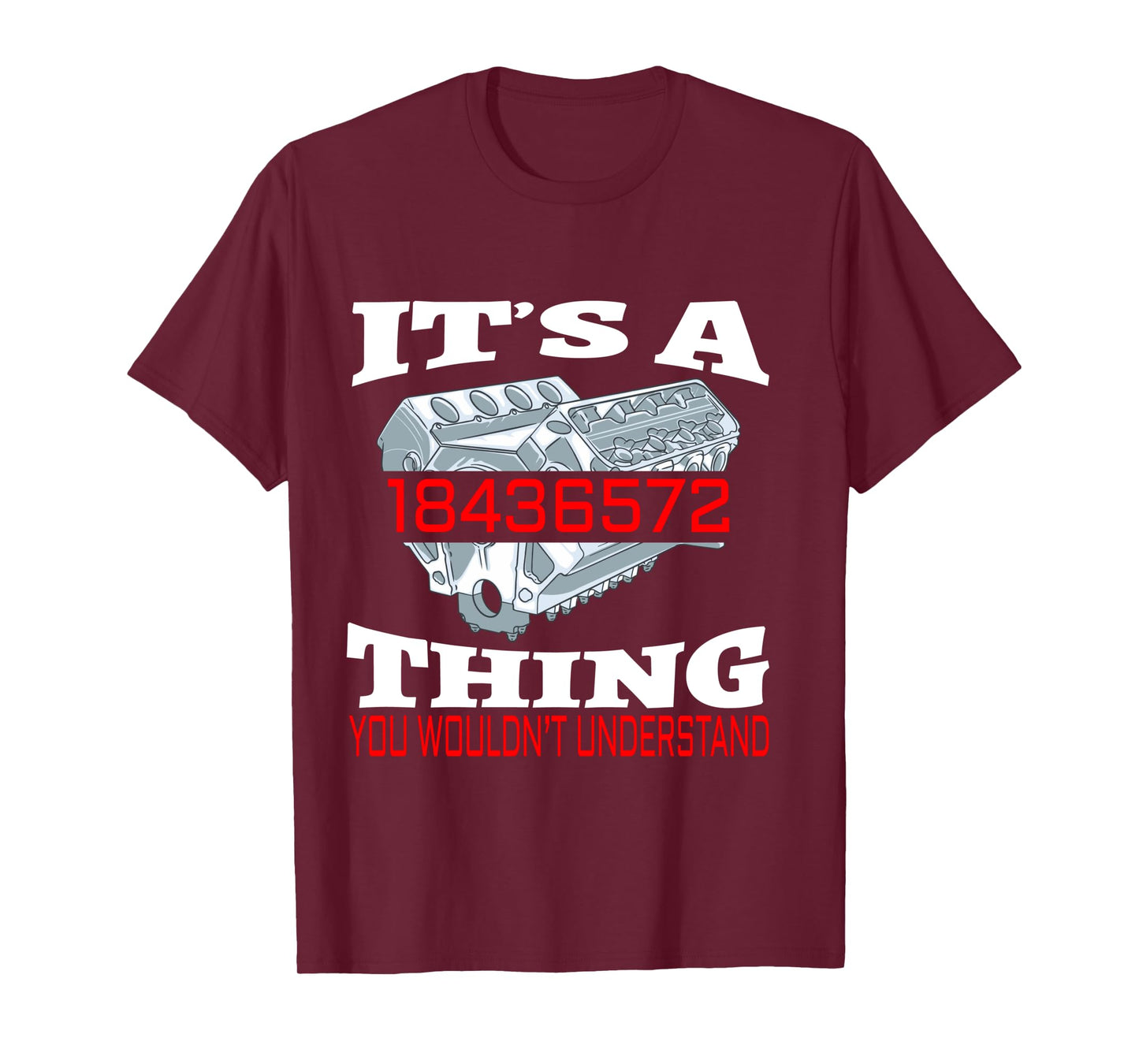 Funny 18436572 Auto Mechanic V8 Muscle Car Firing Order Long Sleeve T-Shirt