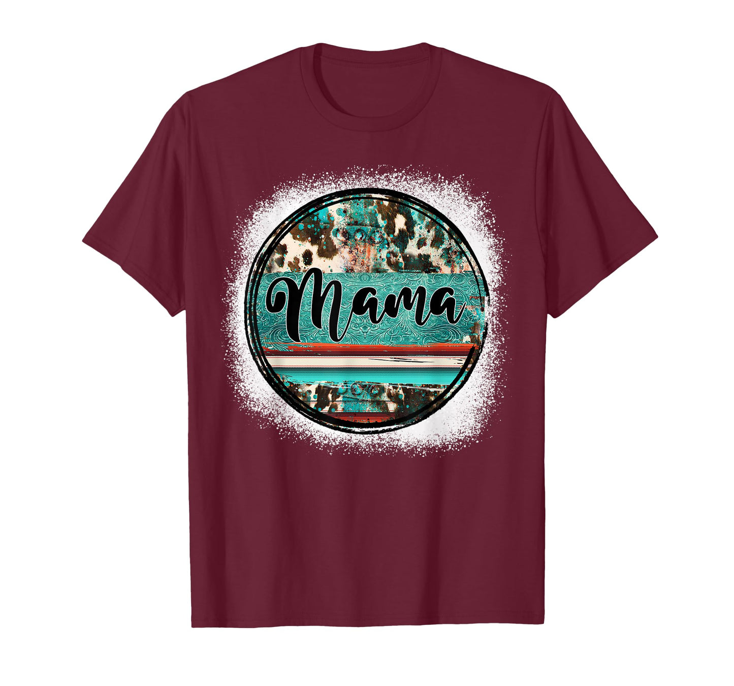 Western Bleached Turquoise Cowgirl Rodeo Mama Mother's Day T-Shirt