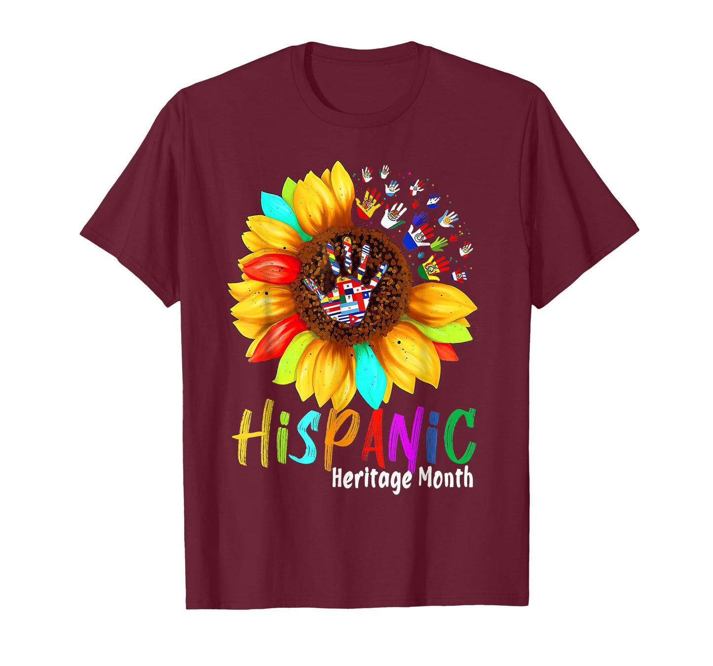 Hispanic Heritage Month Sunflower All Countries T-Shirt