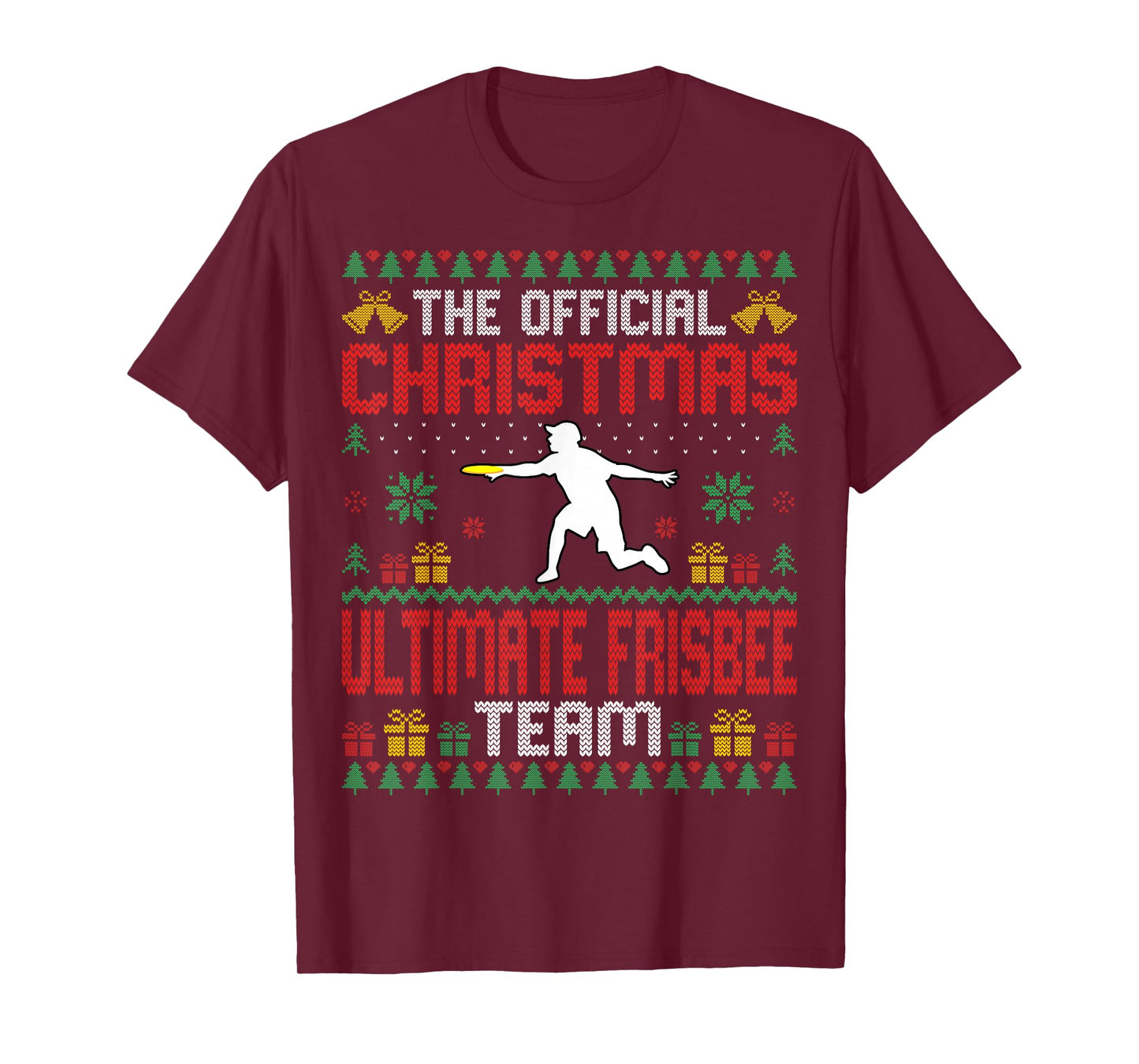 Funny Ugly Christmas Ultimate Frisbee Team Xmas T-Shirt