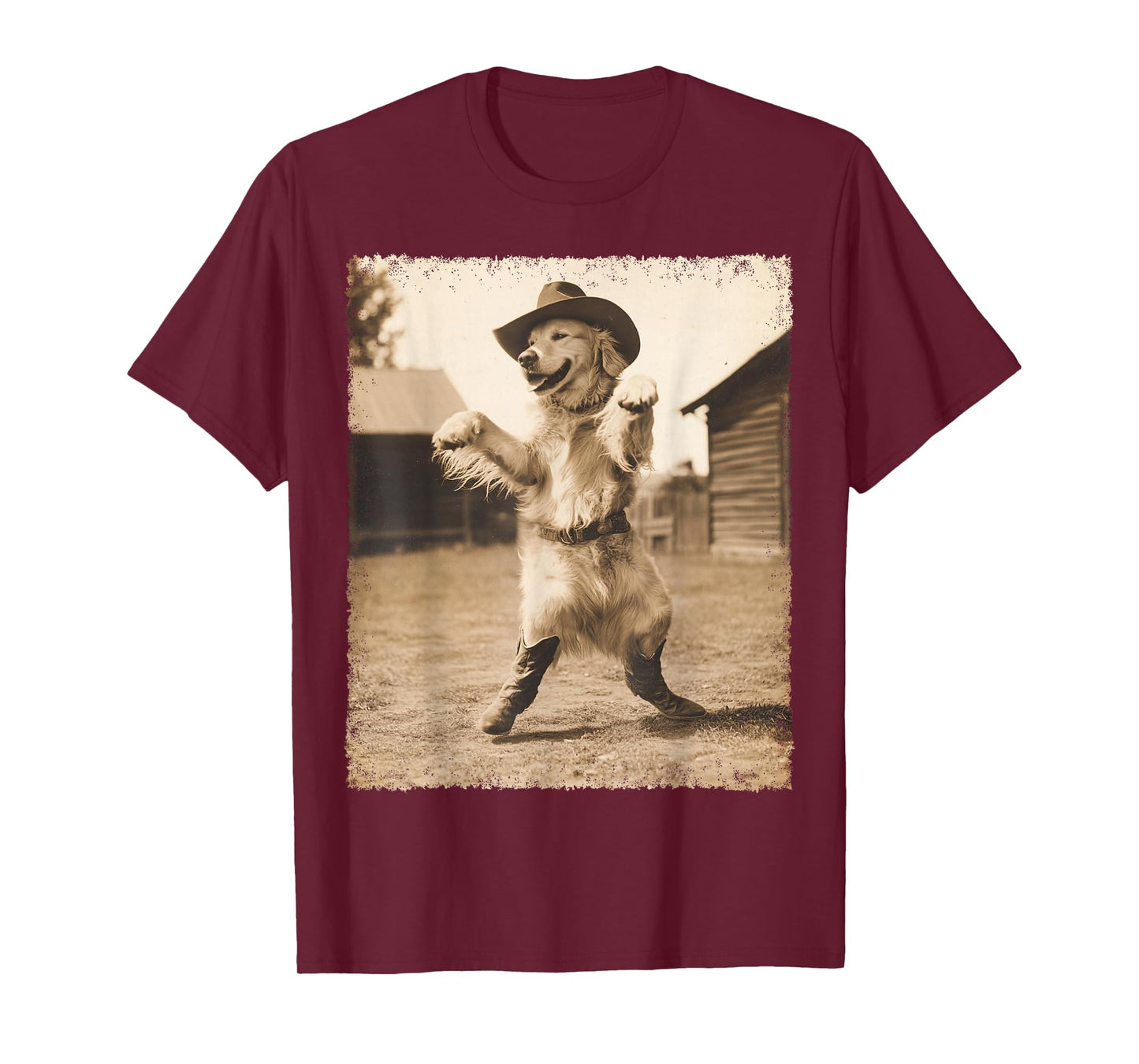 Golden Retriever Funny Cowboy T-Shirt