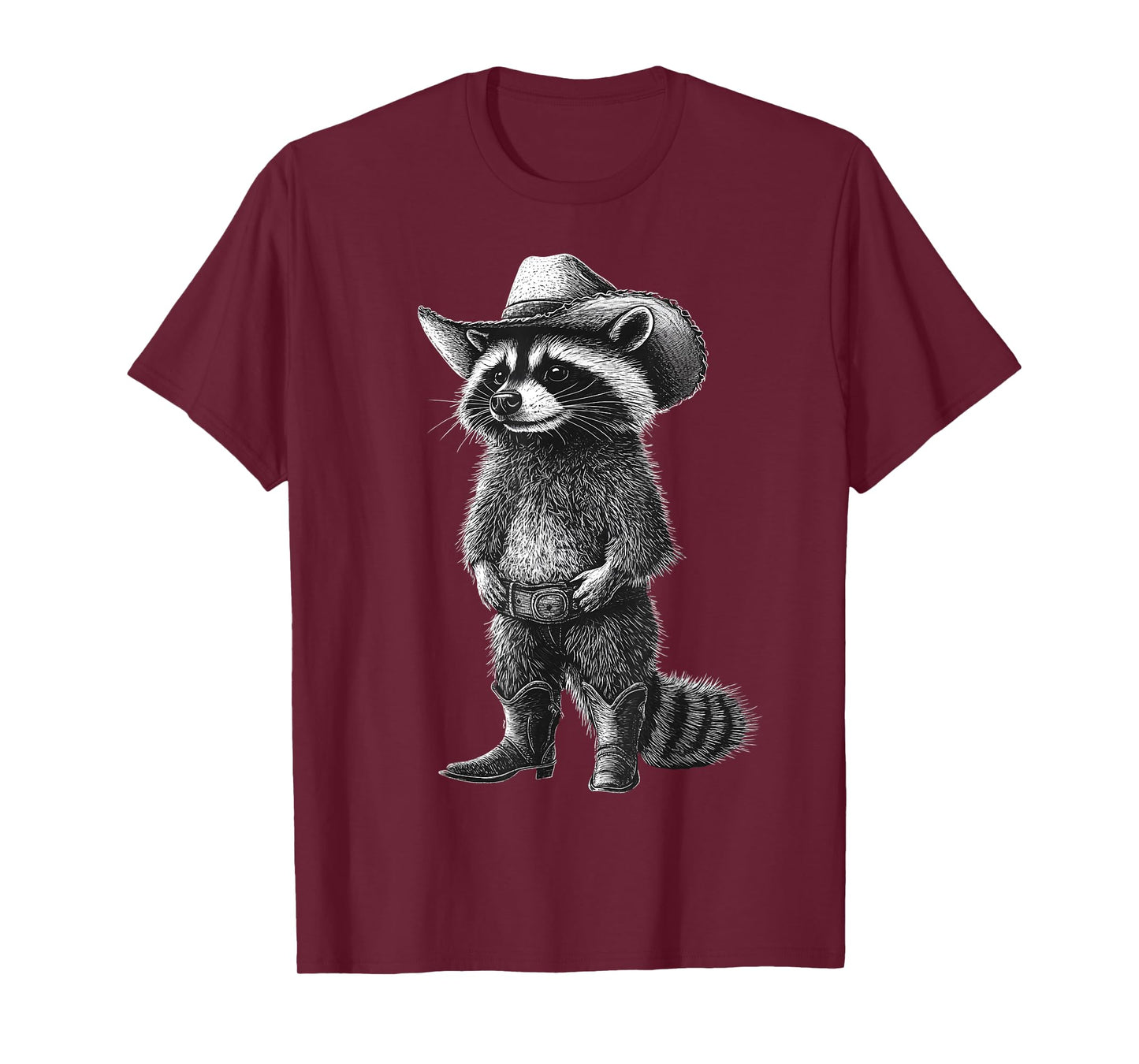 Vintage Raccoon Cowboy Howdy Trash Panda Western Country T-Shirt