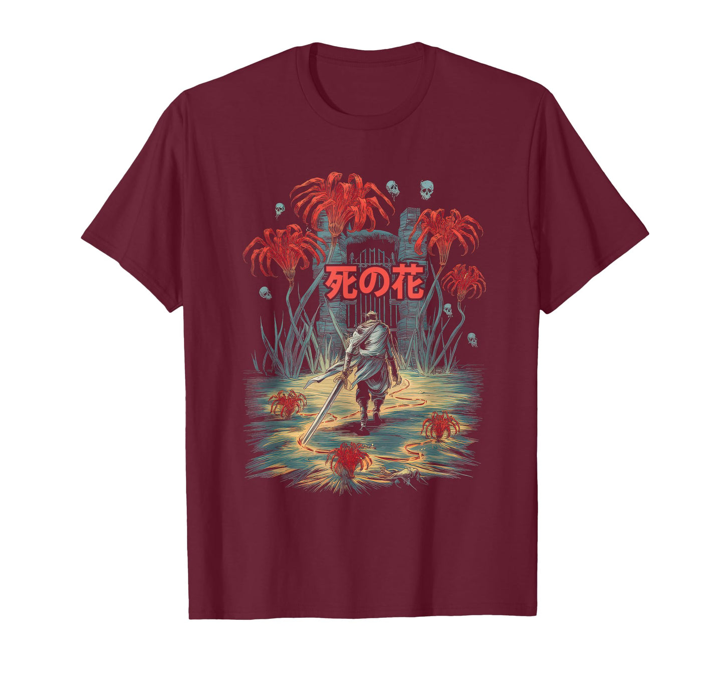 Japanese Spider Lily Tshirt Anime Aesthetic Flower Higanbana T-Shirt