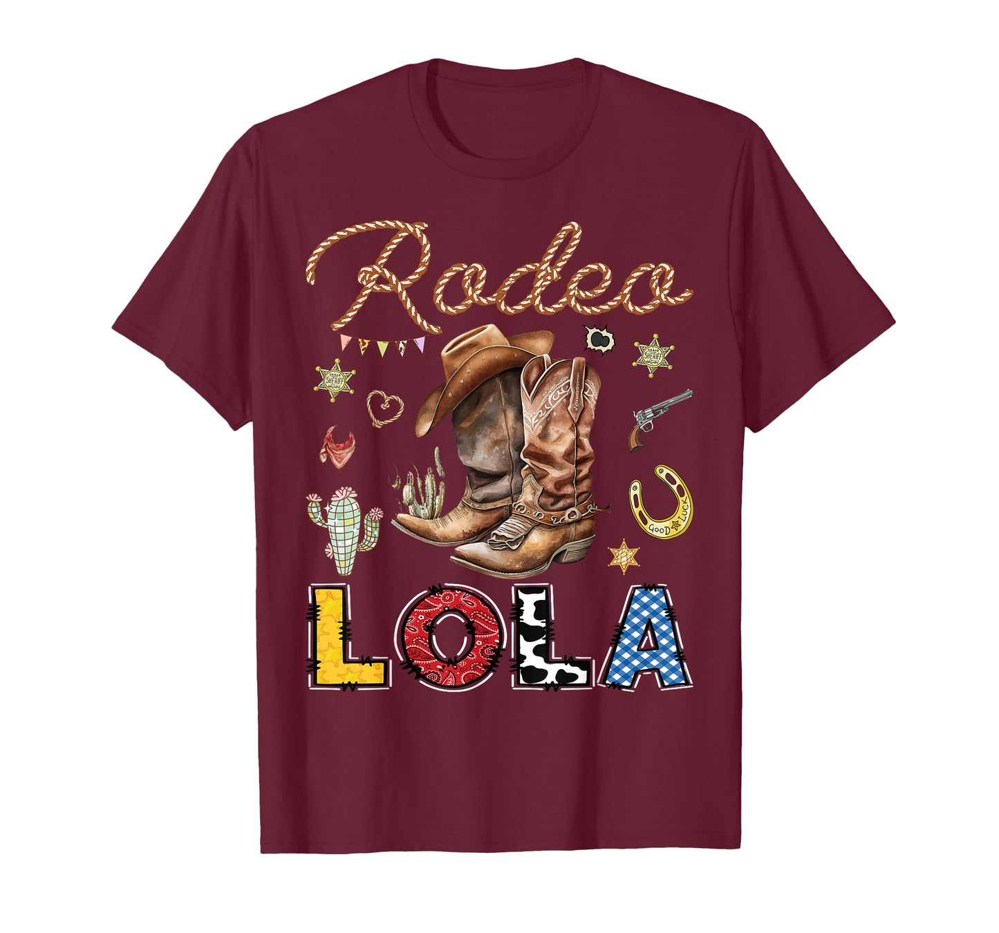 Rodeo Lola Western Cowboy Birthday Matching Family T-Shirt