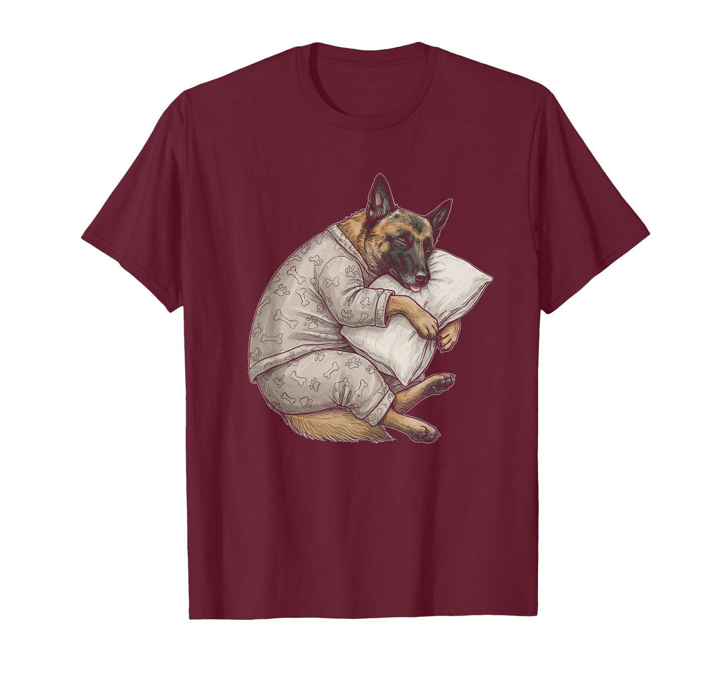 Funny Sleepy Belgian Malinois Pajama Men Women Kids T-Shirt