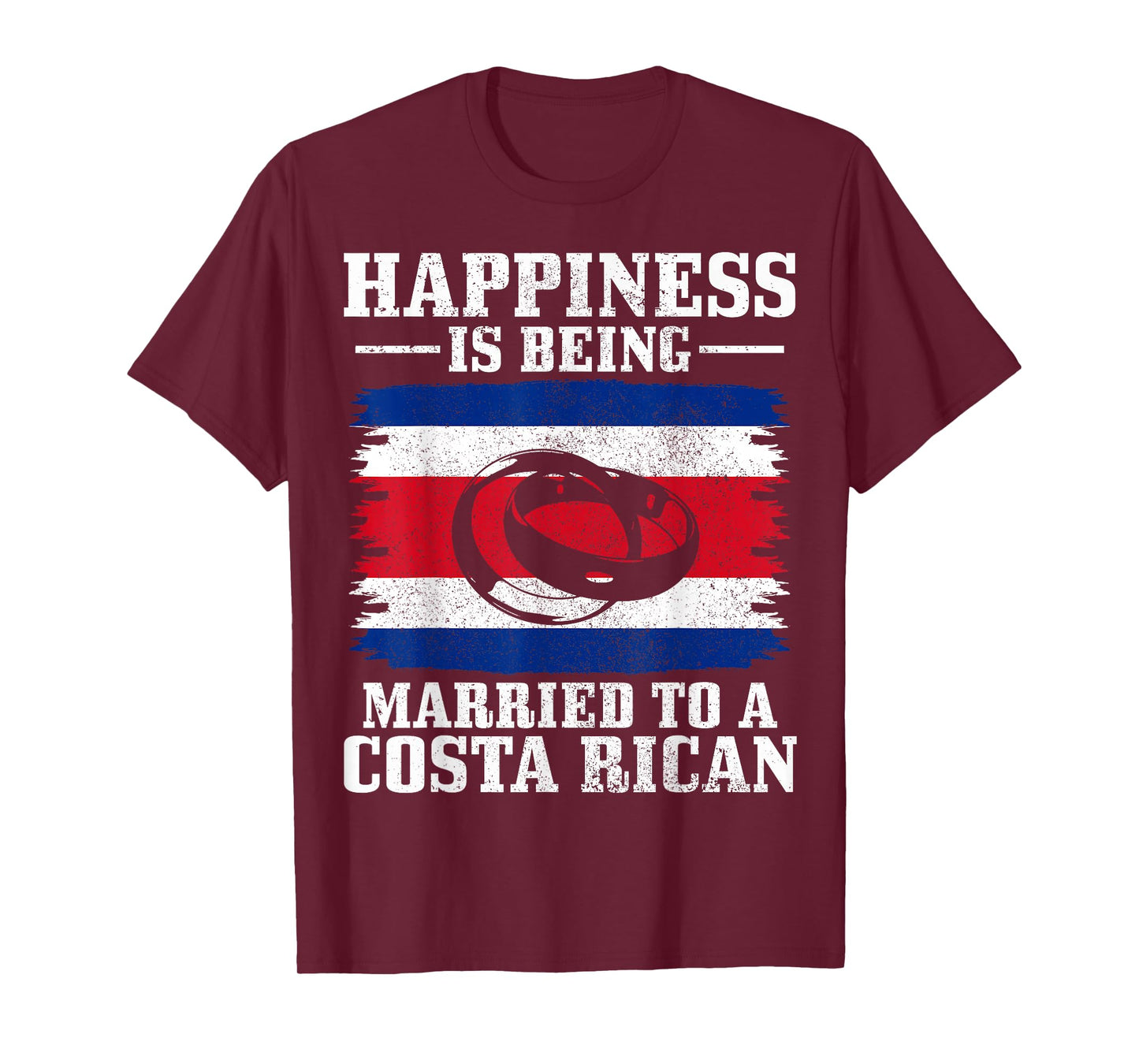 Costa Rican Wife Husband Married Wedding Costa Rica Flag T-Shirt