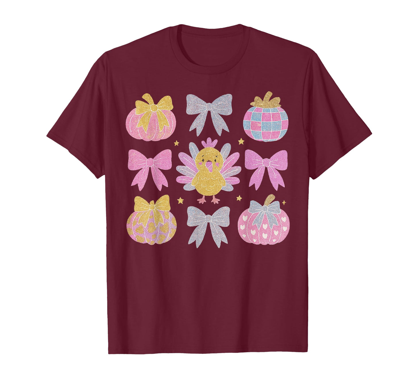 Thanksgiving Vintage Boho Floral Fall Vibes Turkey Autumn T-Shirt