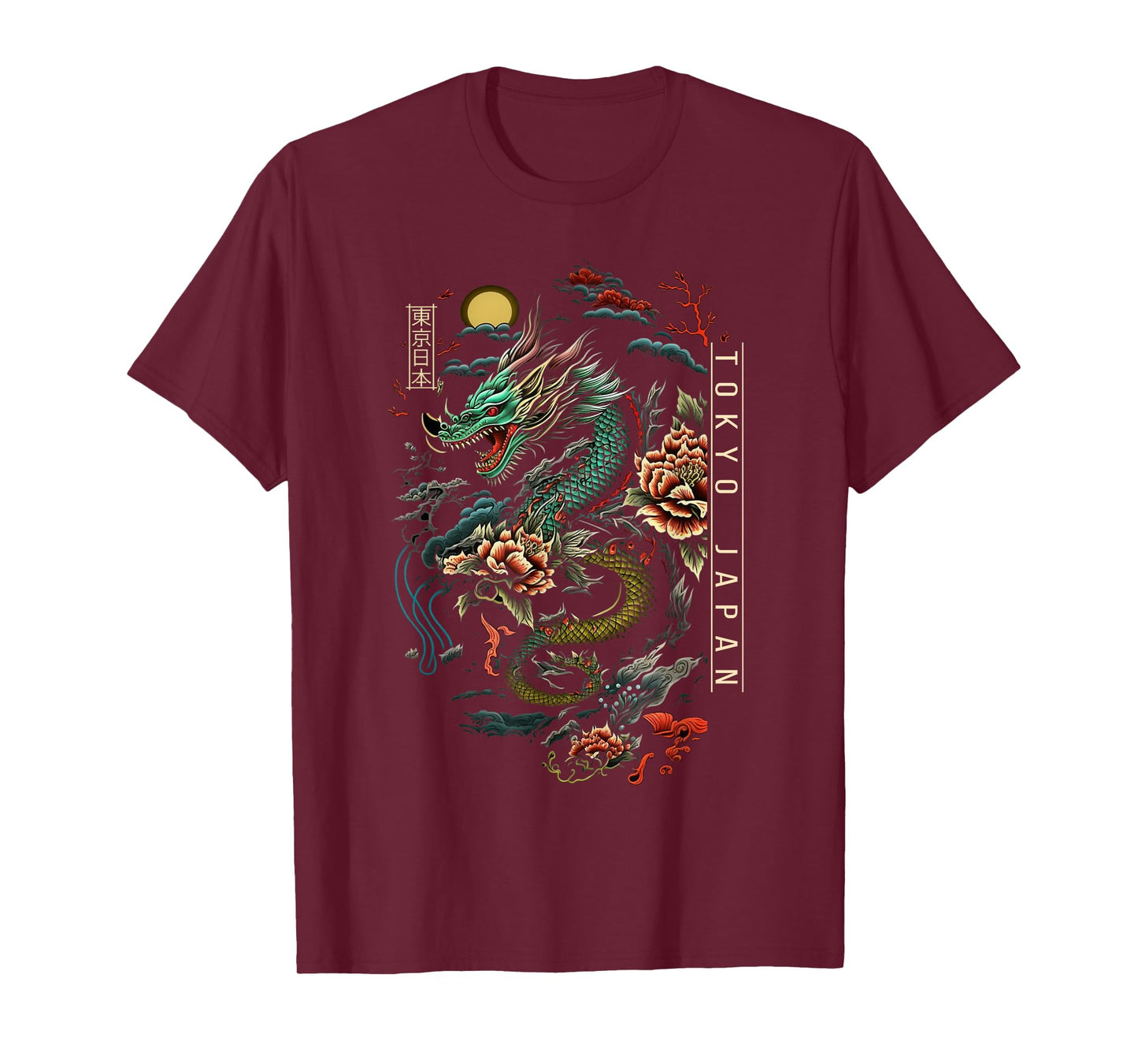 Tokyo Japan Gifts Japanese Dragon Lover Asian Artwork T-Shirt
