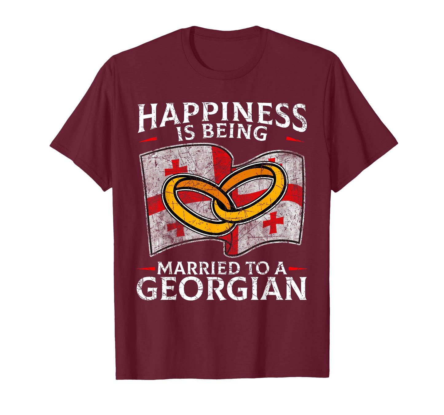 Georgian Marriage Georgia Married Heritage Culture Flag T-Shirt