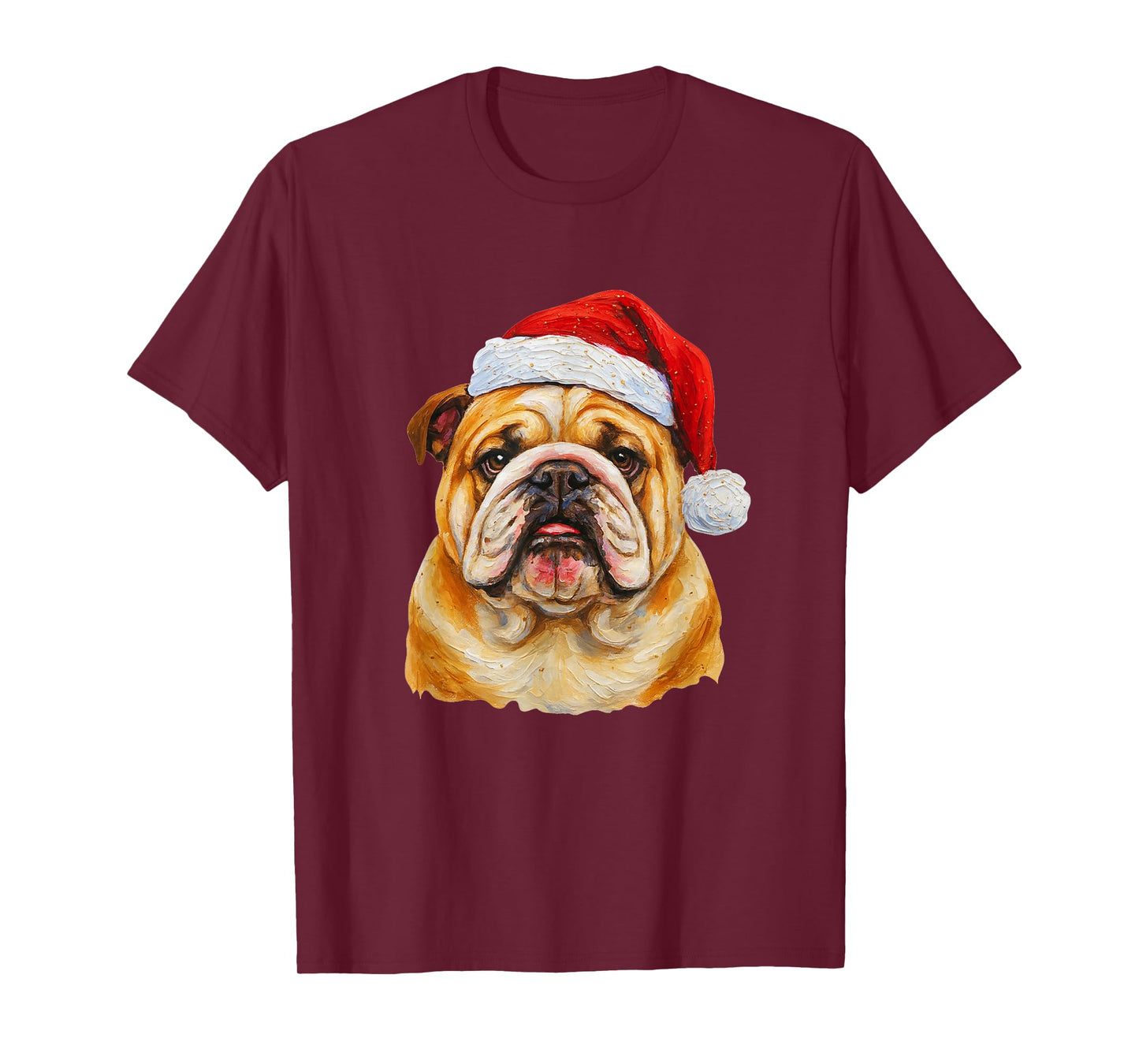 Santa English Bulldog Christmas English Bulldog Dog Mom T-Shirt