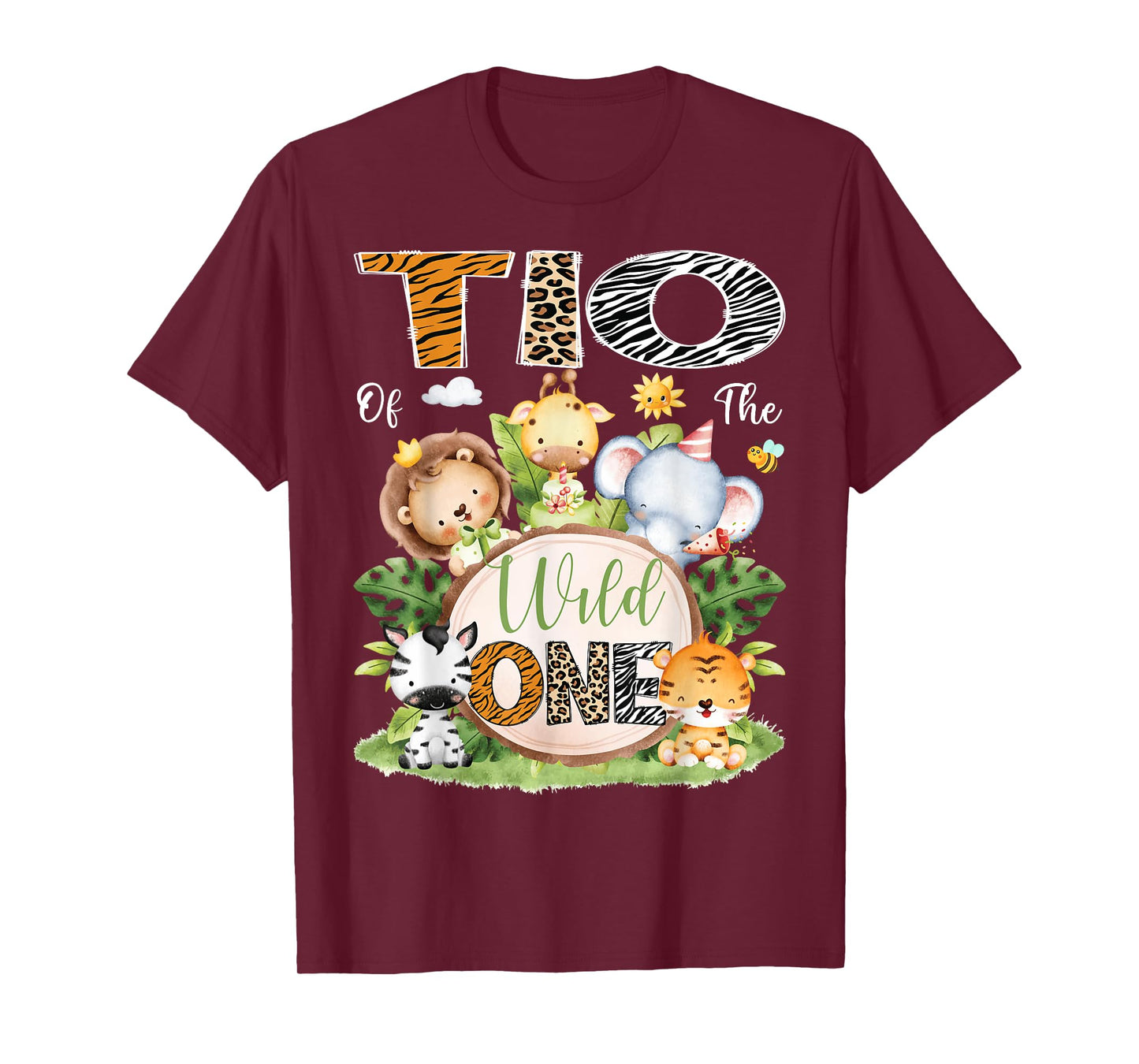 Tio Of The Wild One 1St Birthday Kids Safari Jungle T-Shirt
