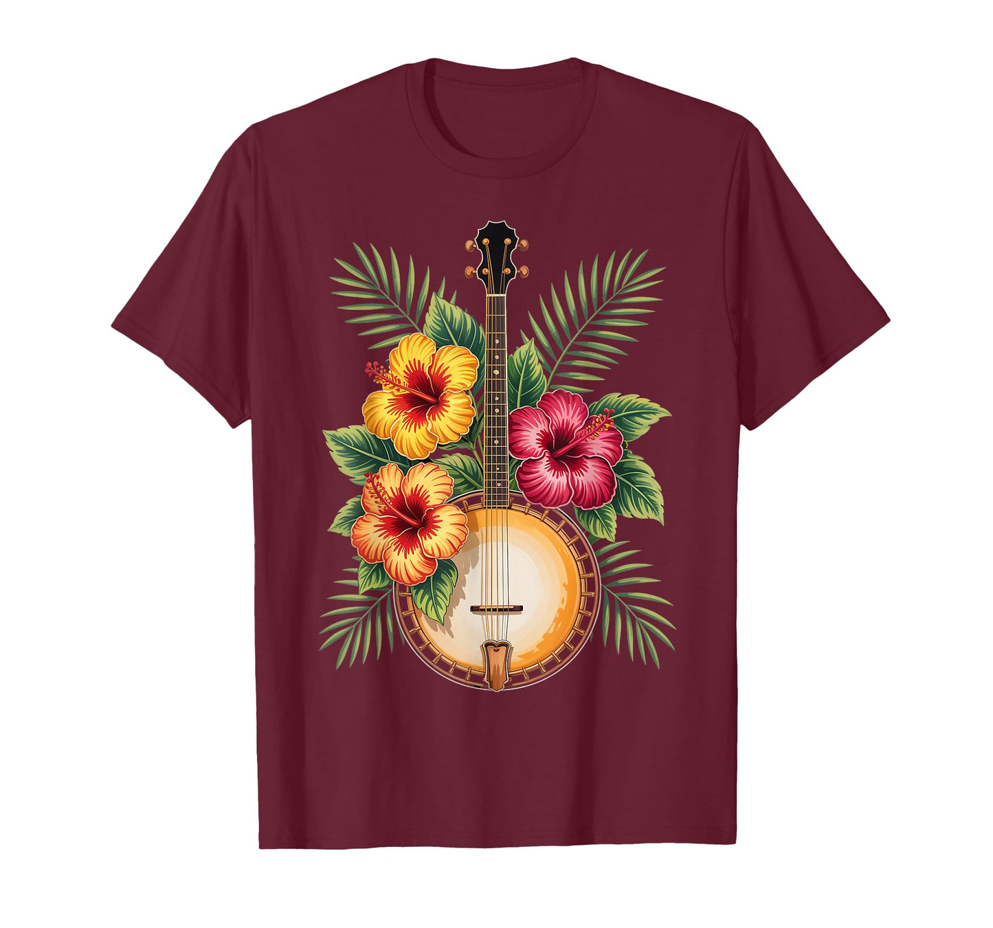 Hawaiian Banjo Bluegrass Musician Country Music Hawaii Banjo T-Shirt