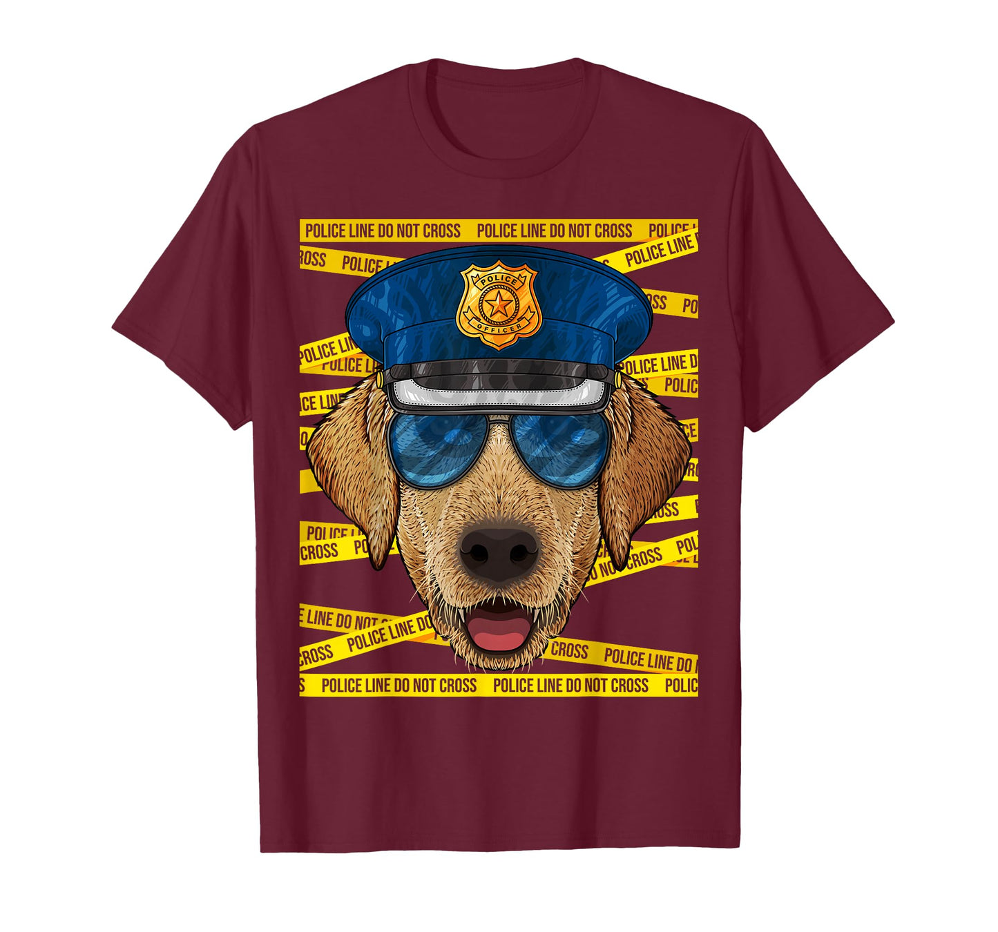 Labrador Retriever Police Officer Policeman Funny Police Dog T-Shirt