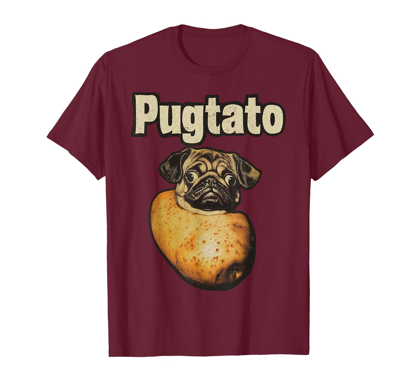 Pugtato Potato Pug Retro – Pun Funny Dog T-Shirt