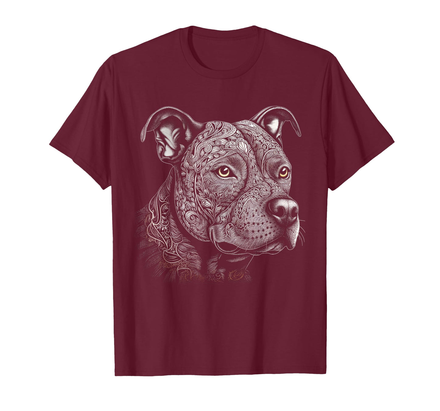 Pit Bull Mom Dog Lover Mandala Artistic Pitbull Owner Women T-Shirt