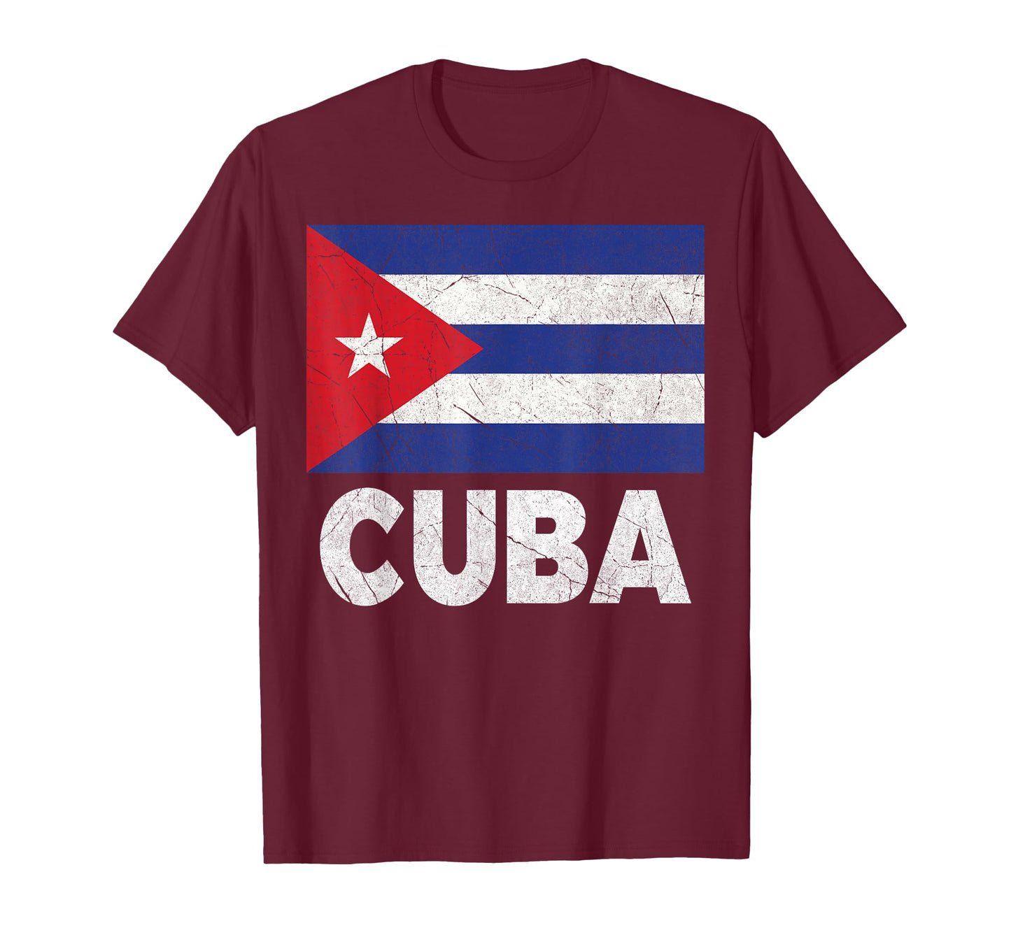 Cuban Flag Cuba Cubano Cubana Vintage Distressed Birthday T-Shirt