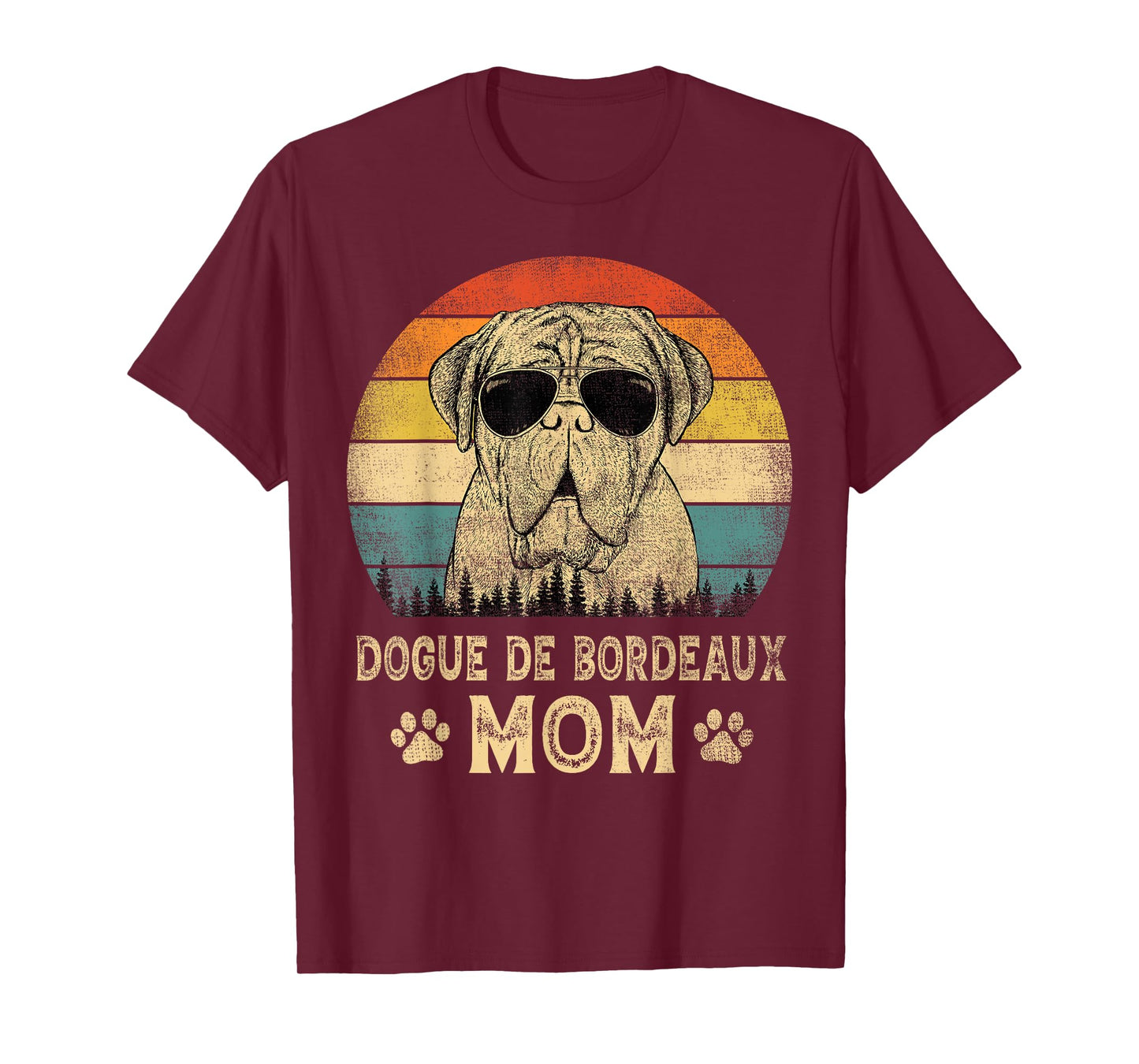 Vintage Dogue De Bordeaux Mom Dog Lovers Mother's Day Men Women T-Shirt
