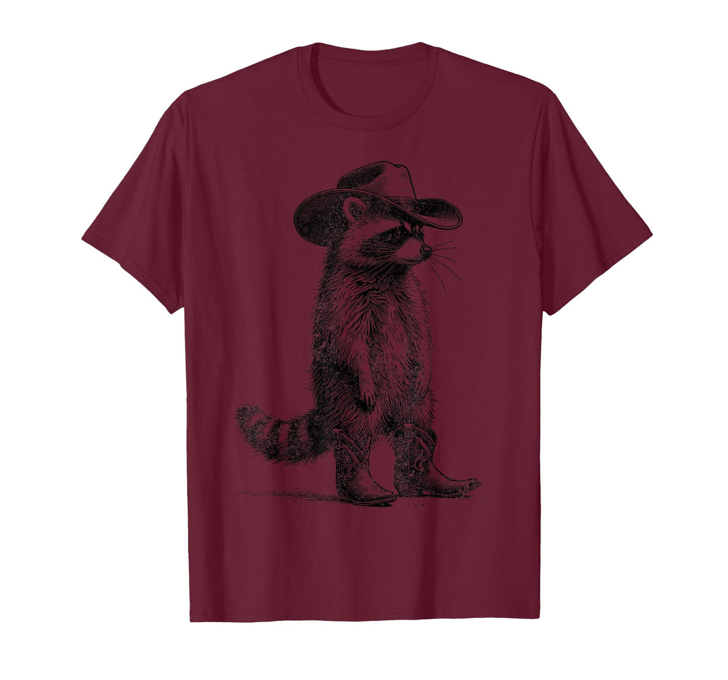 Raccoon Vintage Cowboy Cowgirl Western Country T-Shirt