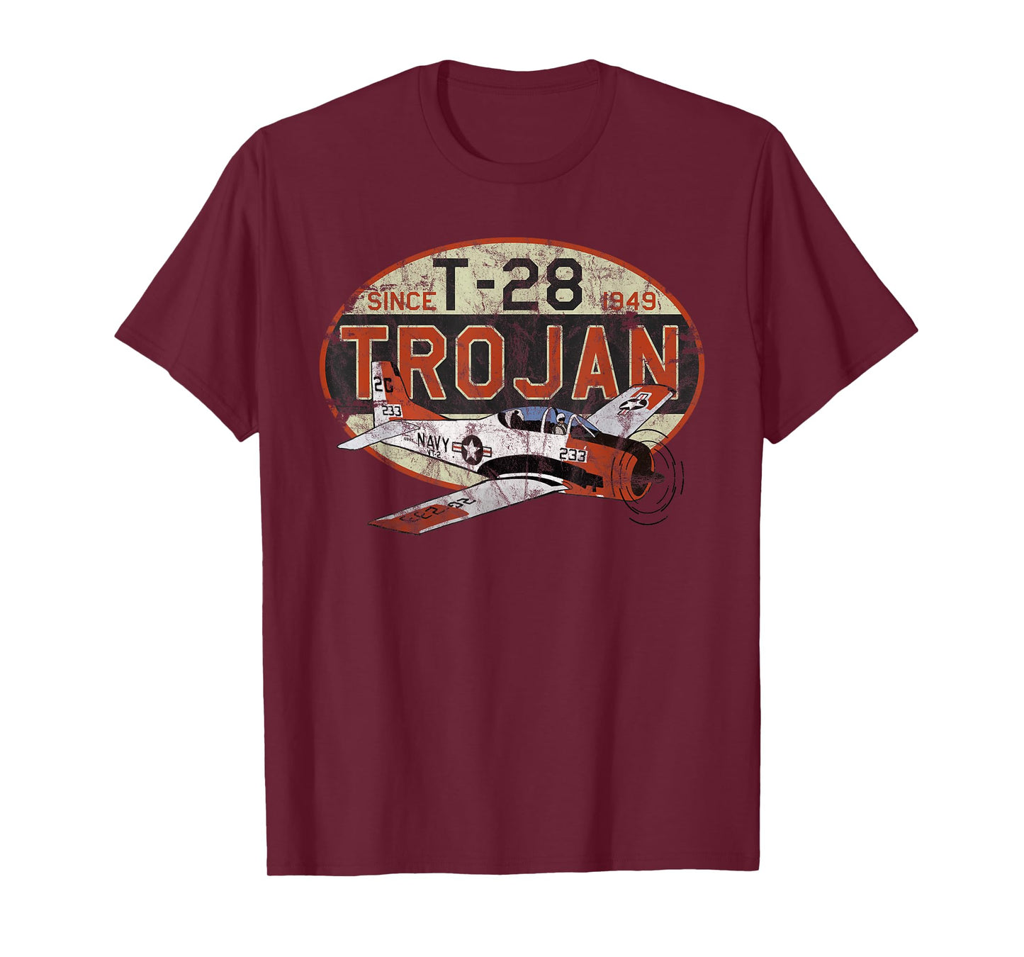 Designed For Flight T-28 Trojan 'Since 1949' Airplane Pilot Vintage Black Men's Medium T-Shirt