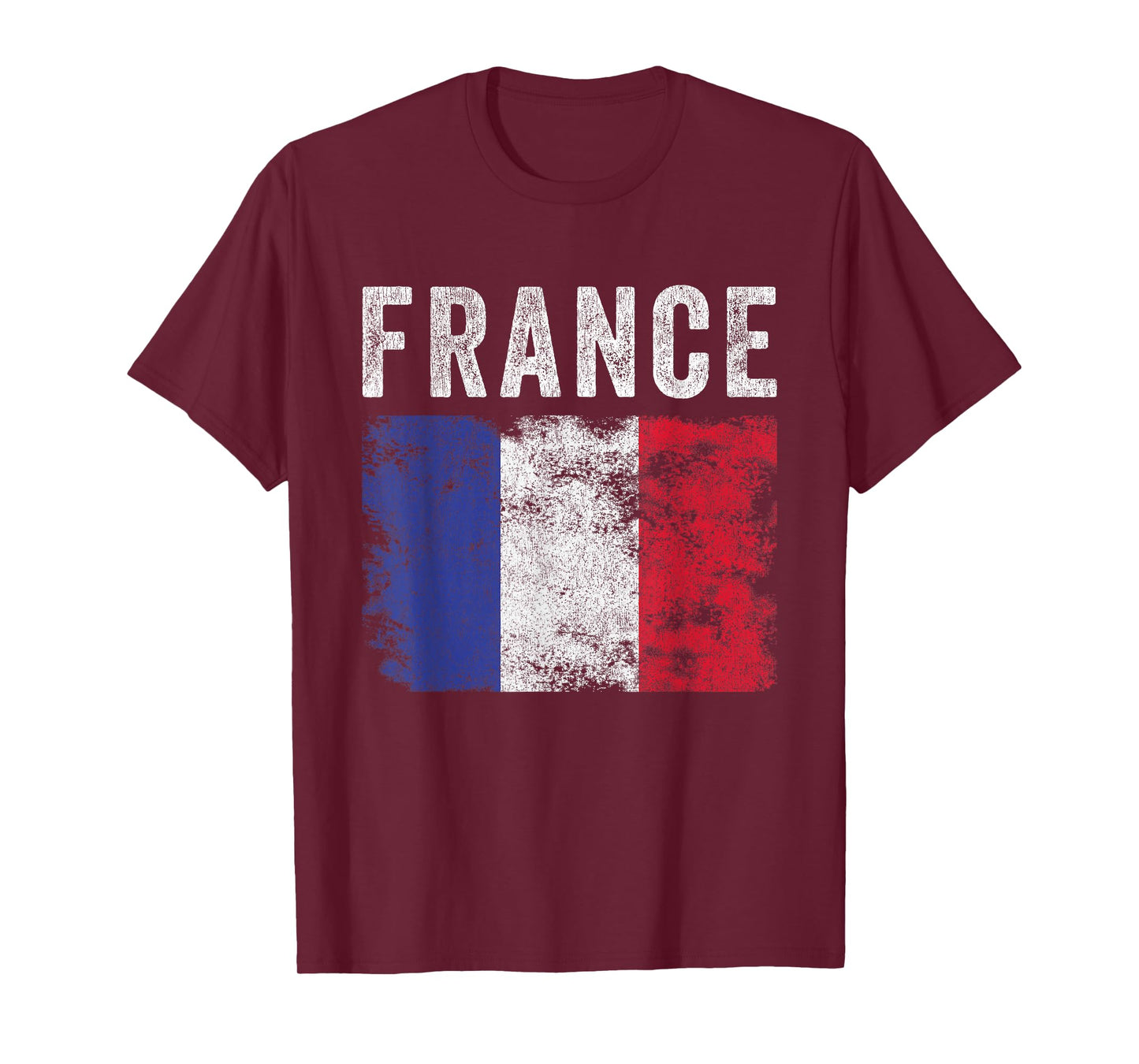France Flag Distressed - Men Women Kids - French Flag T-Shirt